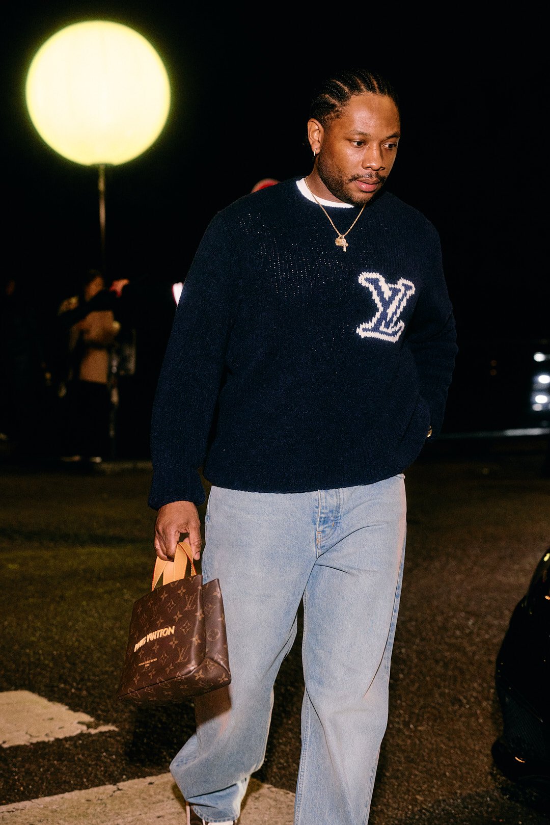 Outside the Louis Vuitton show at Paris Fashion Week menswear AW26