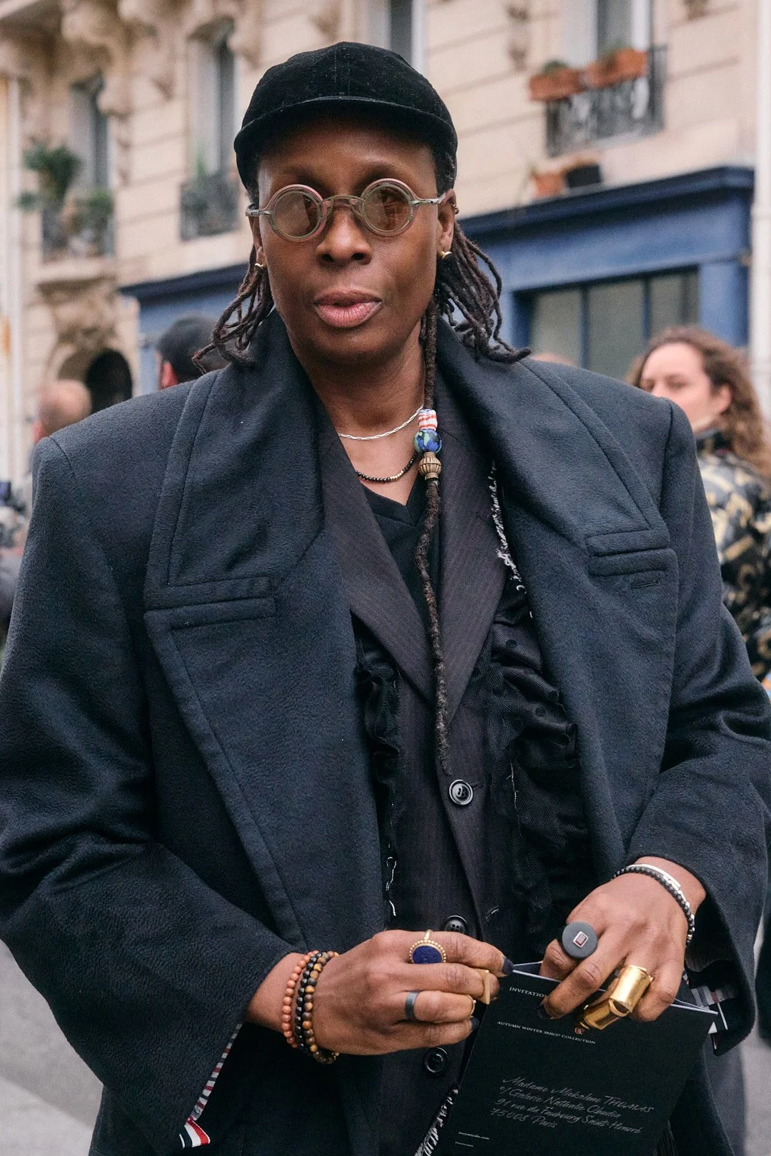 Outside the Issey Miyake show at Paris Fashion Week menswear AW26