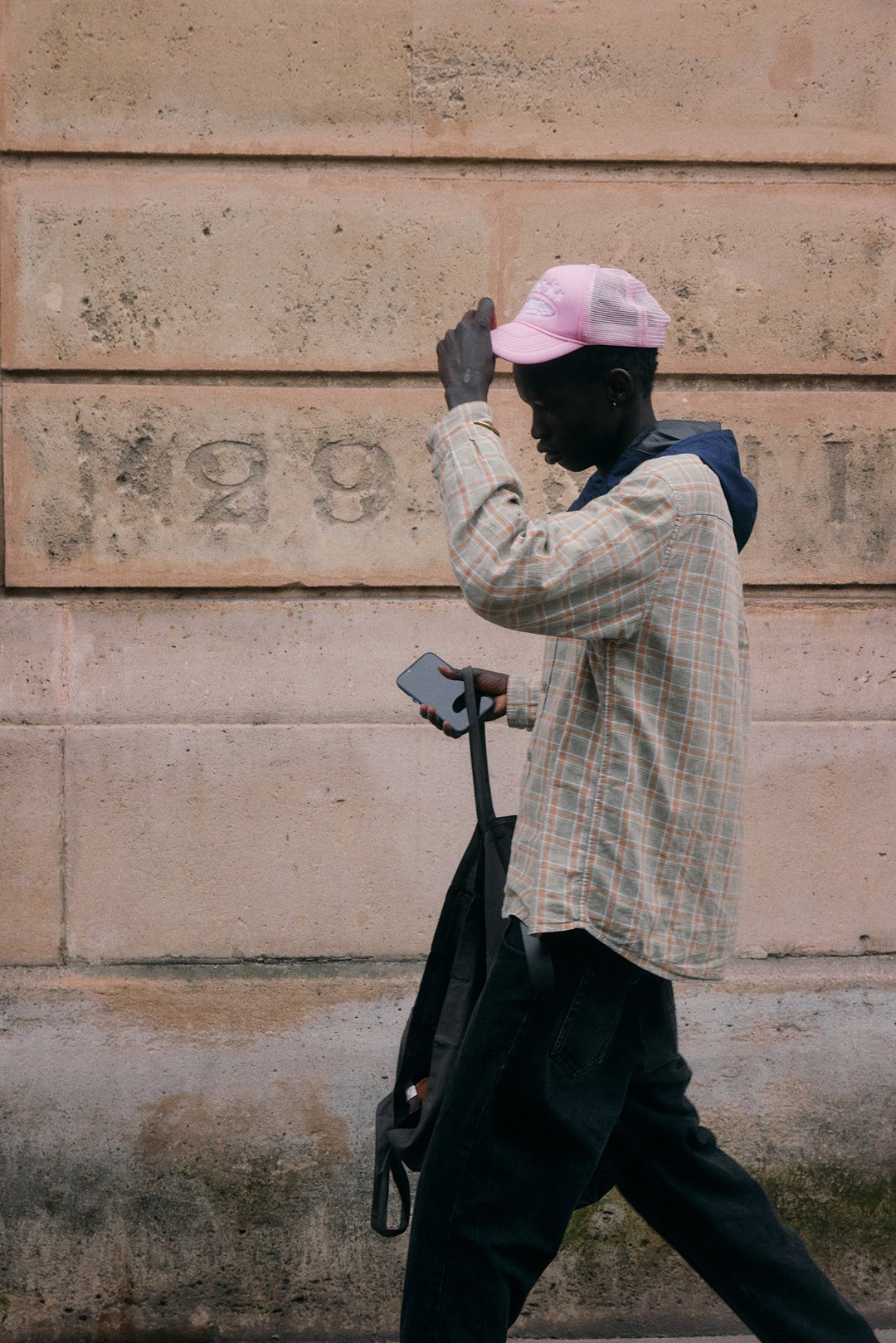 Outside the Issey Miyake show at Paris Fashion Week menswear AW26