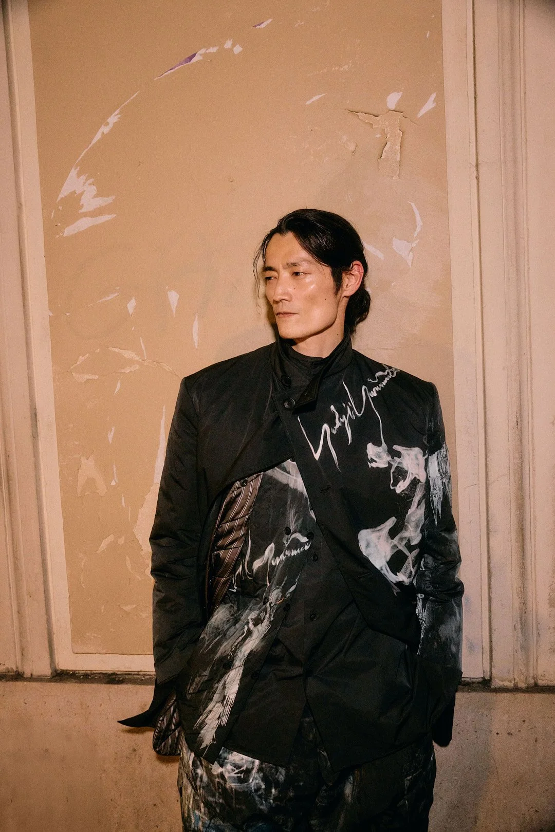 Outside the Yohji Yamamoto show at Paris Fashion Week menswear AW26