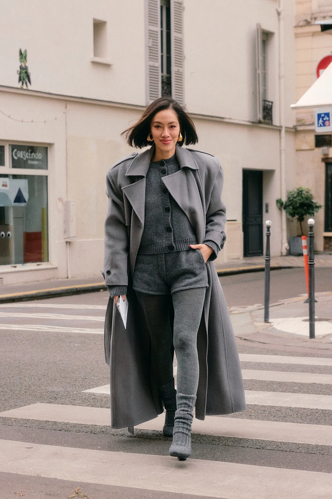 Outside Sacai menswear show at Paris Fashion Week AW26