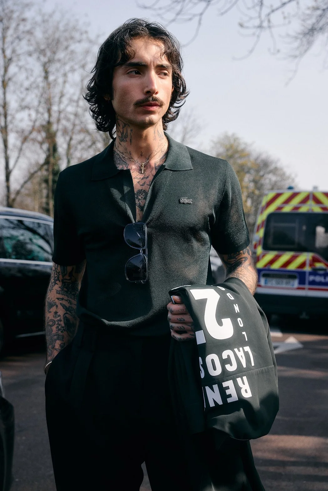 @stuccigus outside Lacoste | Paris Fashion Week Street Style FW26
