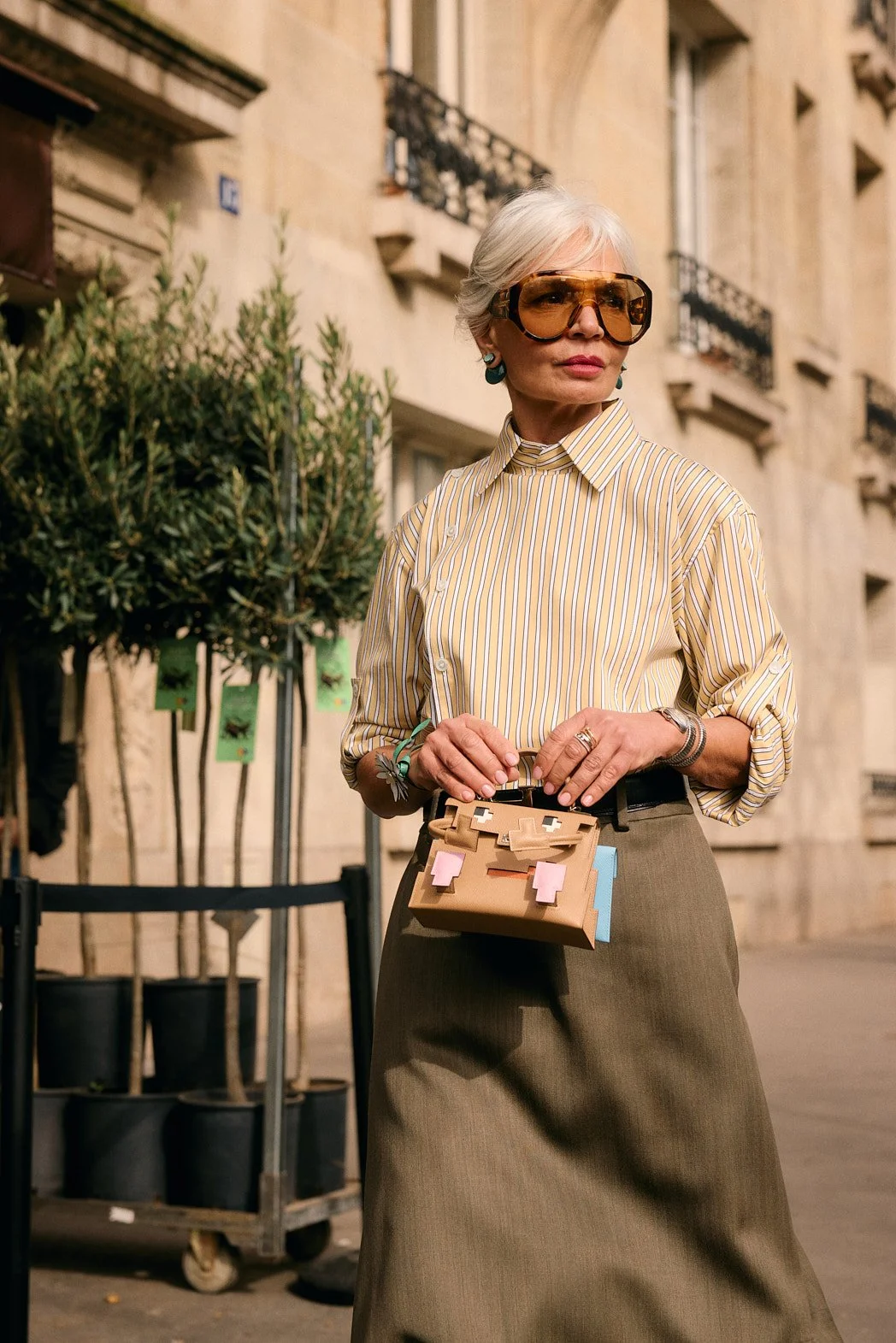 @greceghanem outside Hèrmes | Paris Fashion Week Street Style FW26
