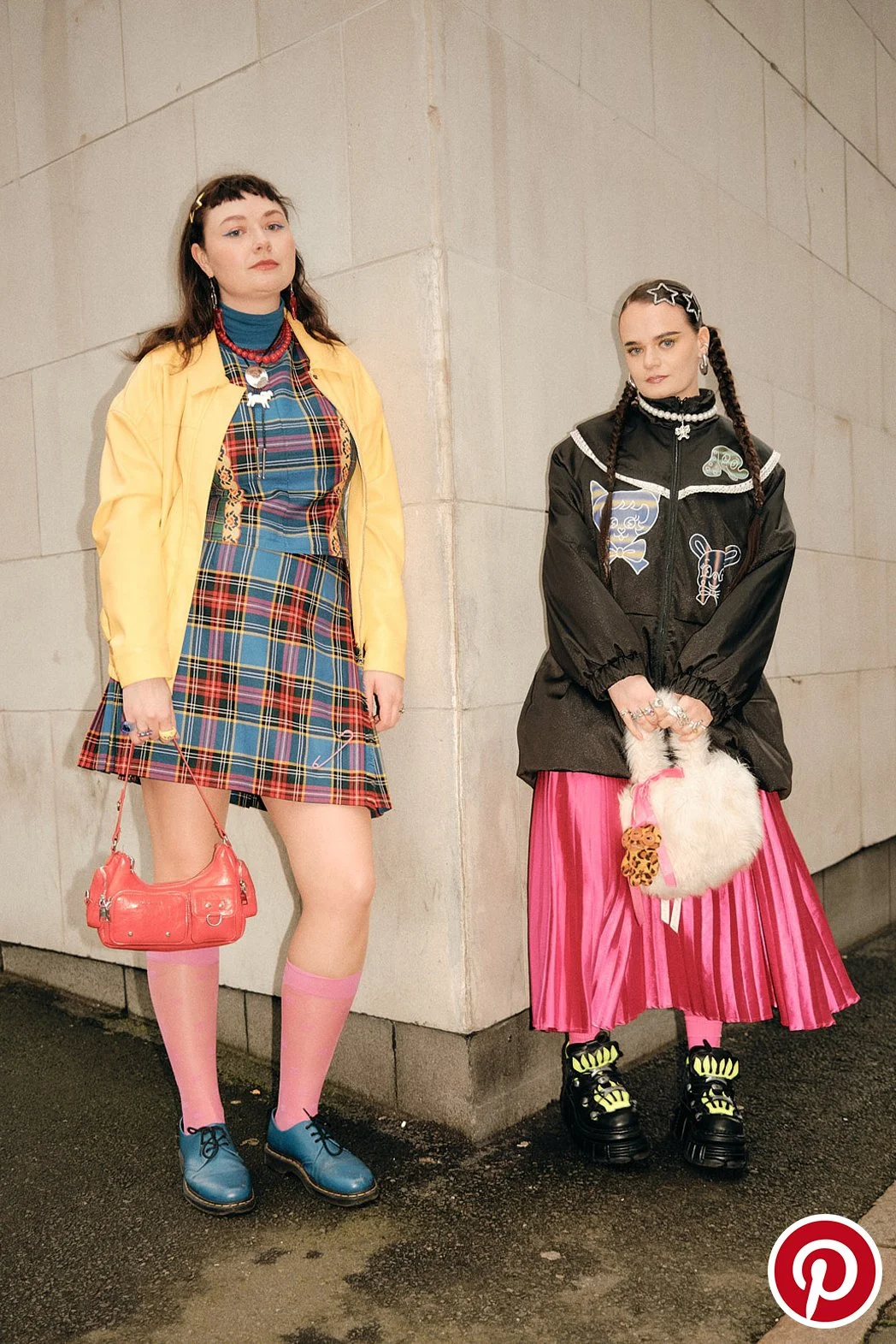 Advertising Photographer London | “Spotted by Pinterest” London Fashion Week Street Style Campaign - Tartan and Pink
