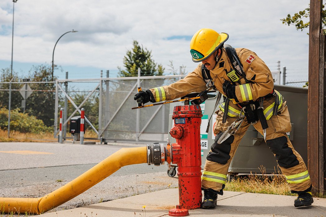 Advertising Photographer London | Vancouver Fire Department Documented for Firetruck Manufacturer Rosenbauer - Fire Hydrant