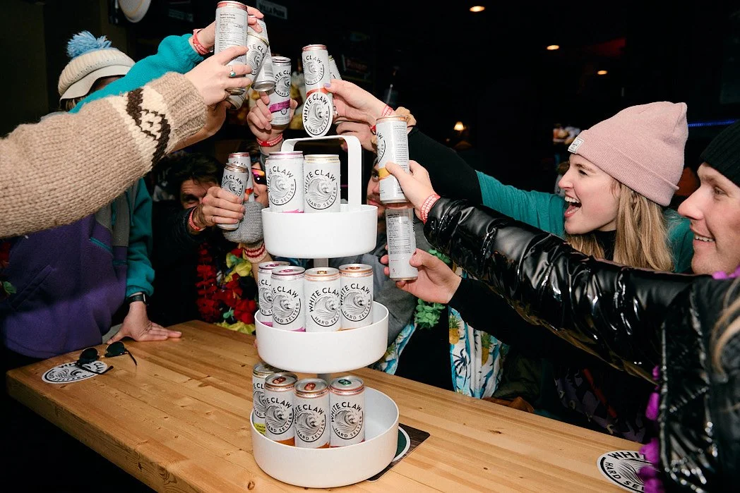 Advertising Photographer London | Retro Ski Campaign for White Claw Hard Seltzer - After Party