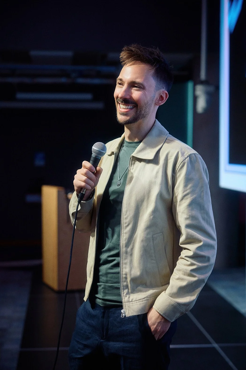 Personal Branding Photographer London | AI Leader Speaking at Panel Presentation