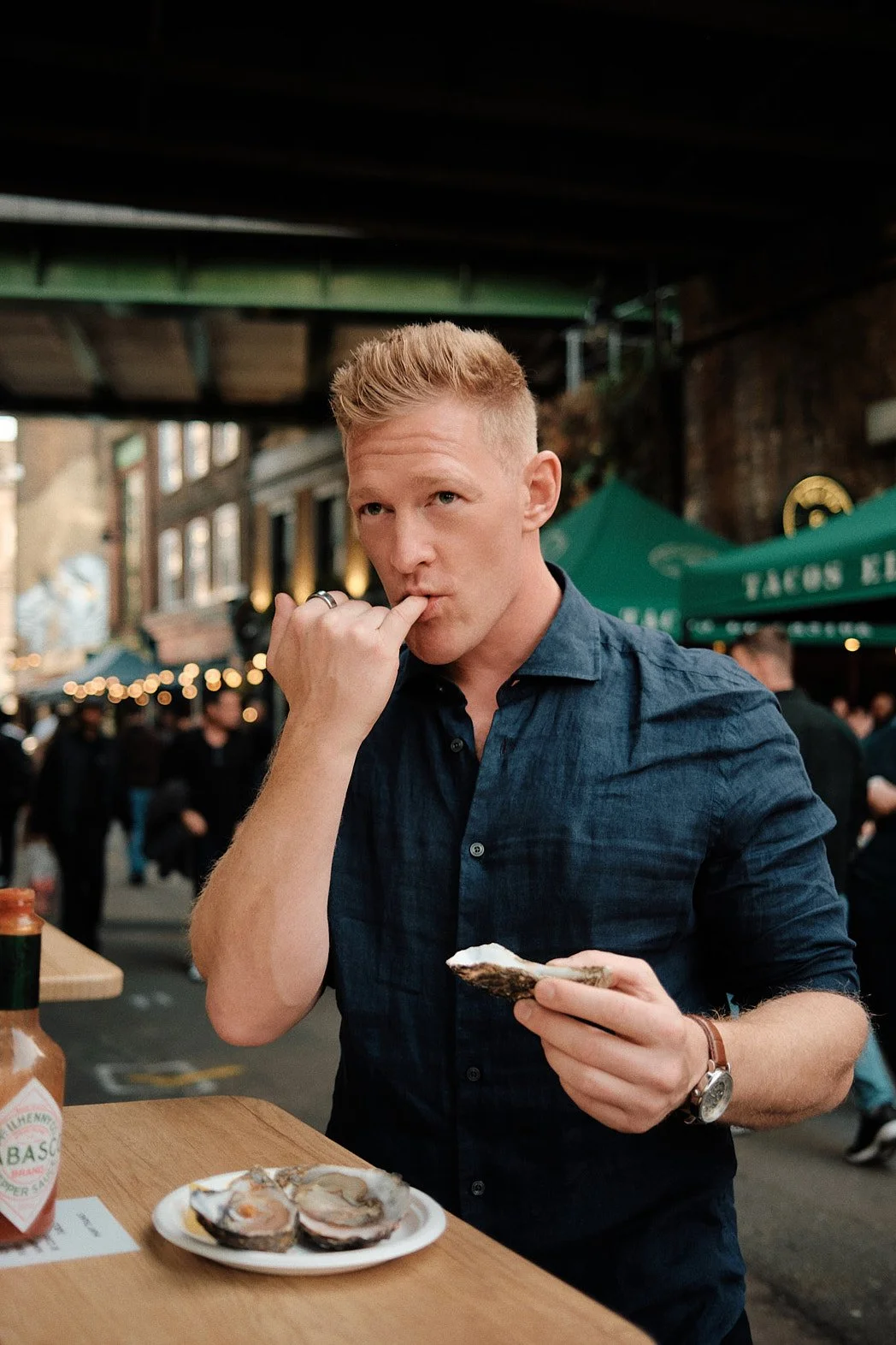Dating Photographer London | Food Market Oysters