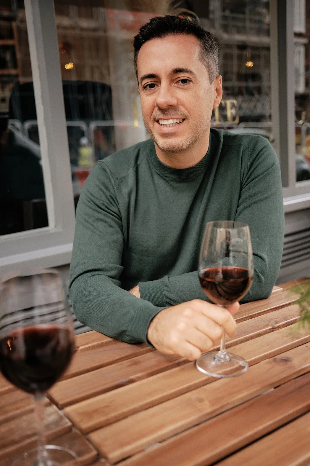 Dating Photographer London | Wine Bar Portrait