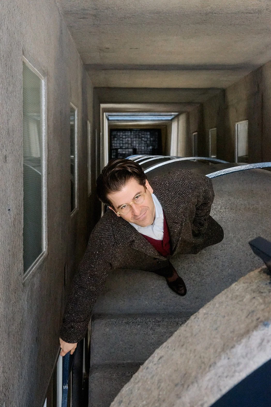 Dating Photographer London | Stairwell Portrait