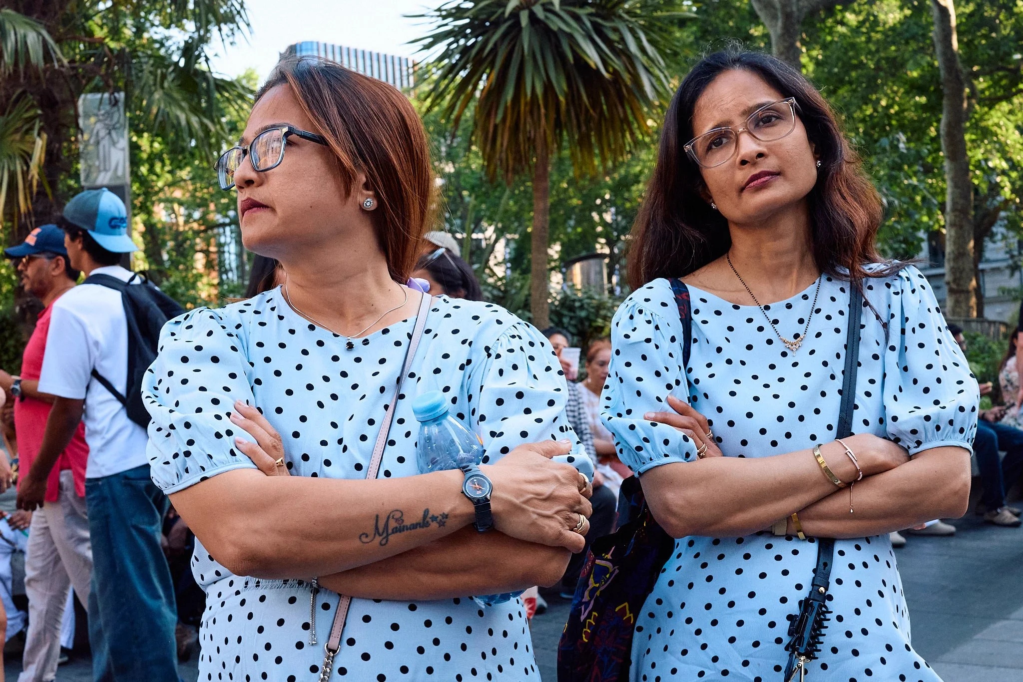 Street Photography London | Polka Dots and Crossed Arms