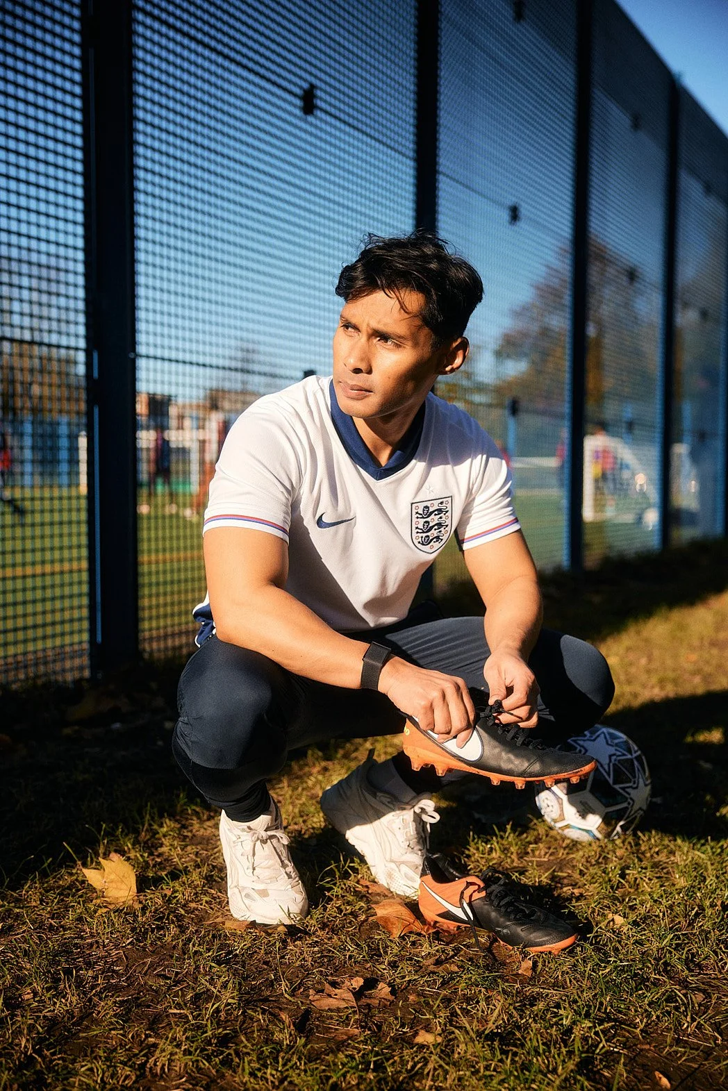 Dating Photographer London | Lacing Up on the Pitch