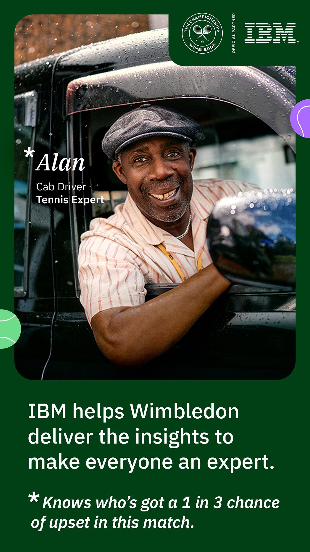 Advertising Photography | IBM x Wimbledon "Everyone's An Expert" London Campaign - Alan