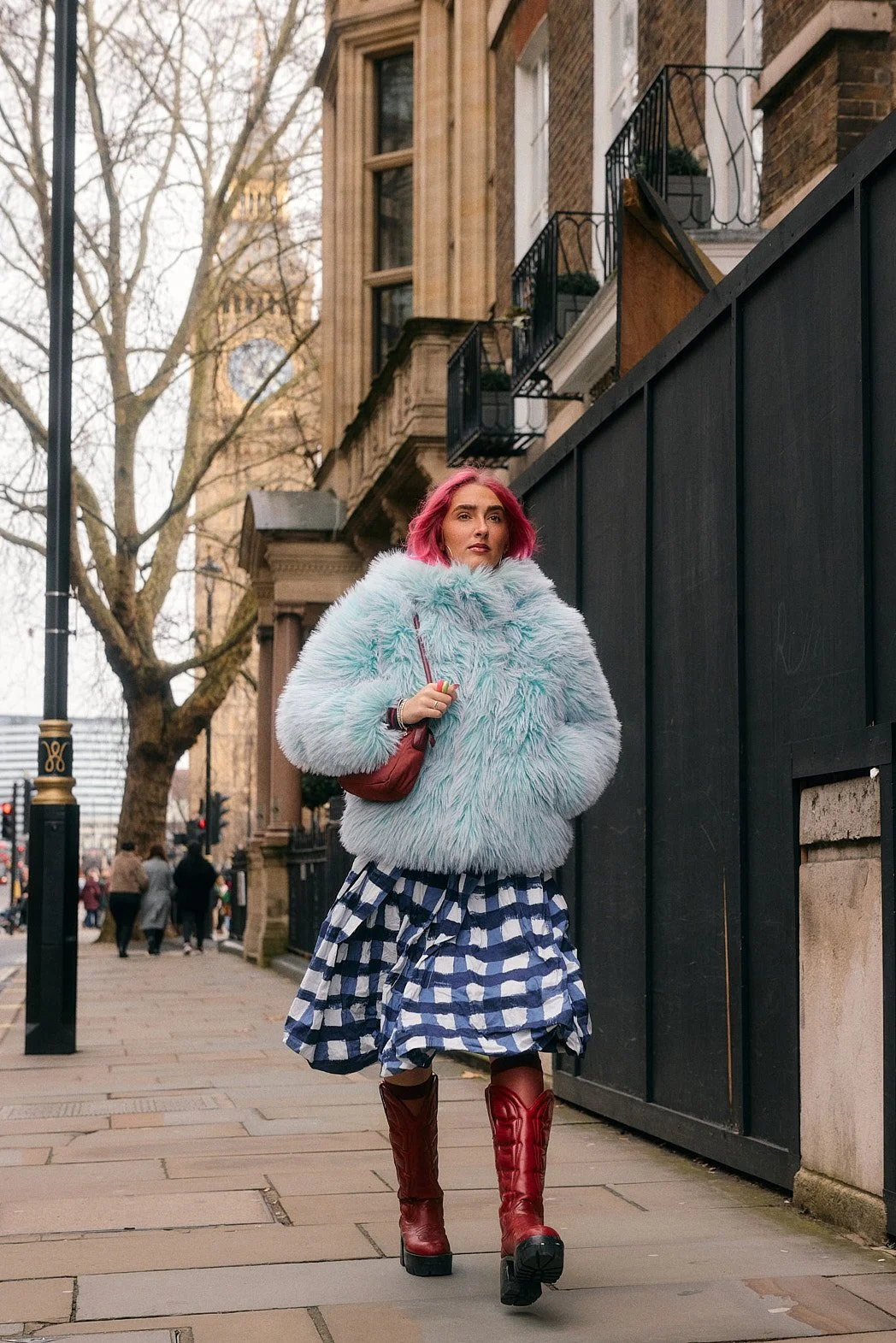 Advertising Photography | “Spotted by Pinterest” London Fashion Week Street Style Campaign - Big Ben, Blur Fur