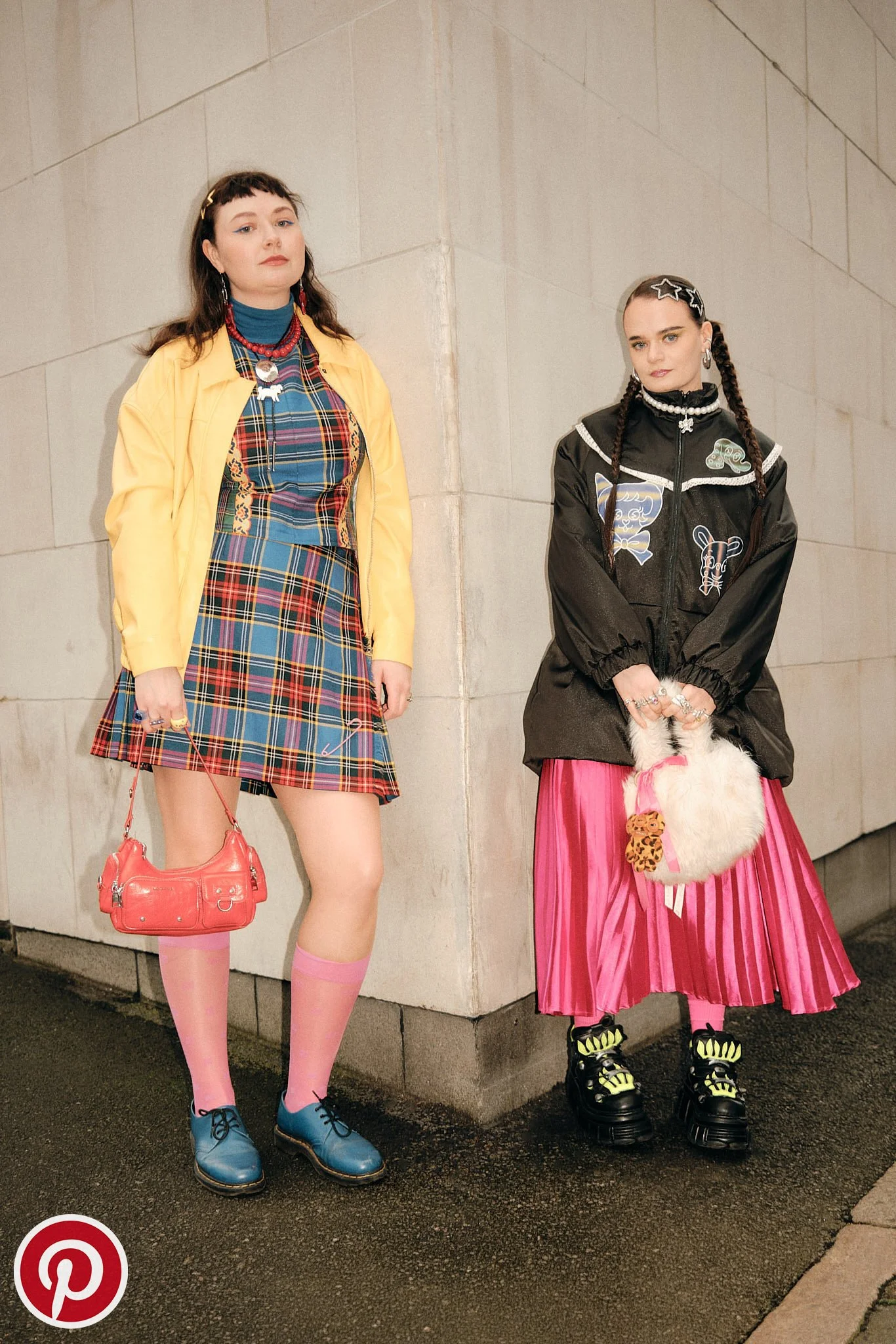 Advertising Photography | “Spotted by Pinterest” London Fashion Week Street Style Campaign - Tartan and Pink
