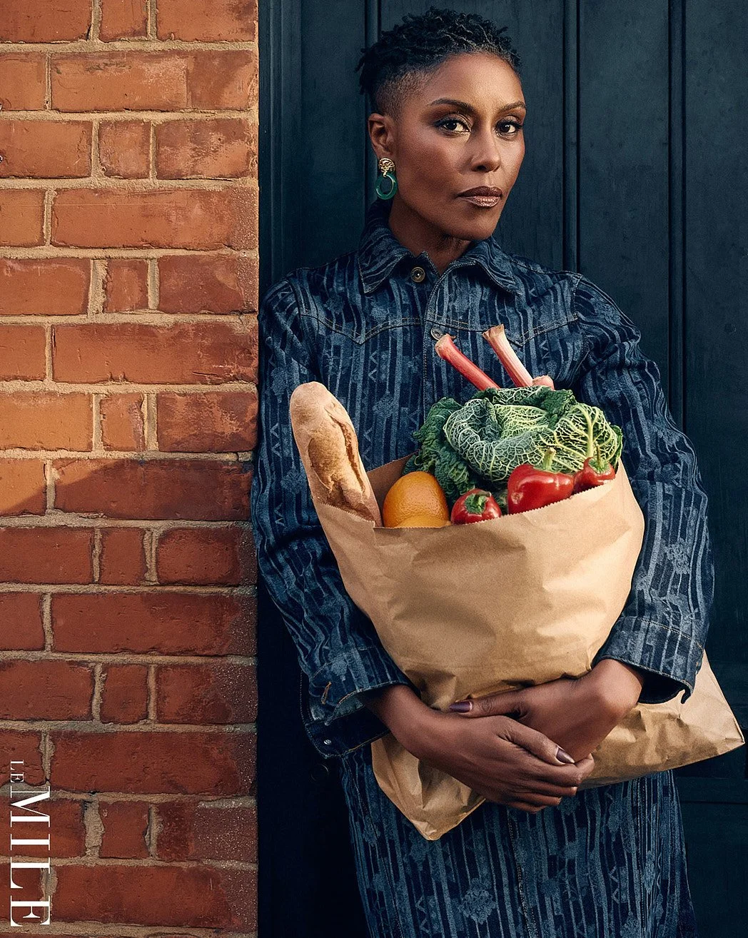 Fashion Photographer London | Actress Christine Adams with Groceries for LE MILE Magazine Cover