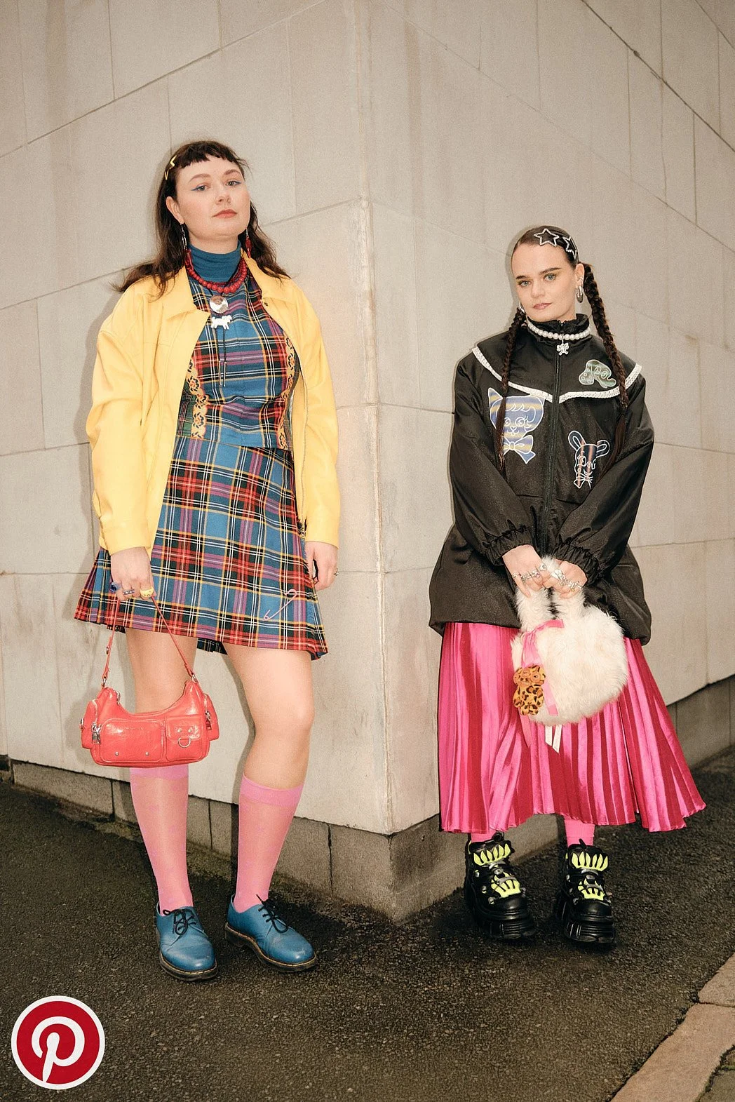 Advertising Photographer London | “Spotted by Pinterest” London Fashion Week Street Style Campaign - Tartan and Pink