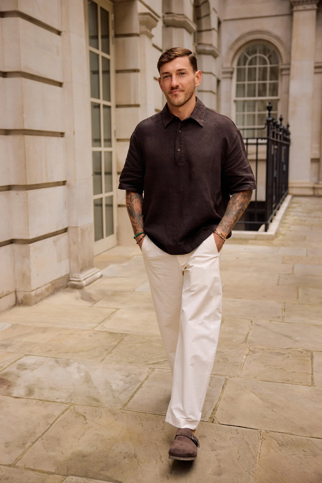 Creative Founder Portrait in a London Courtyard