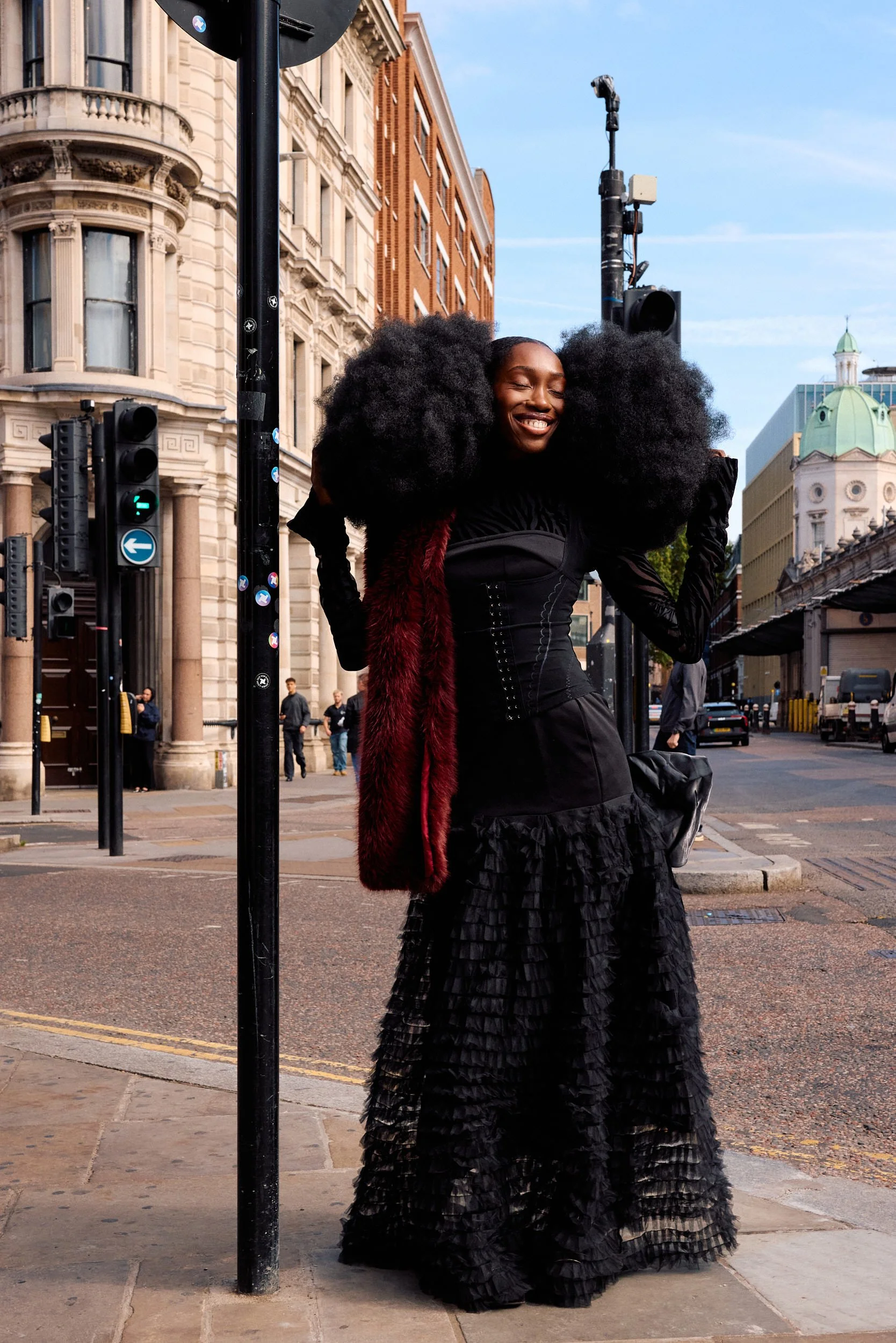 London Fashion Week Street Style | Chloe Carterr in Ruffles