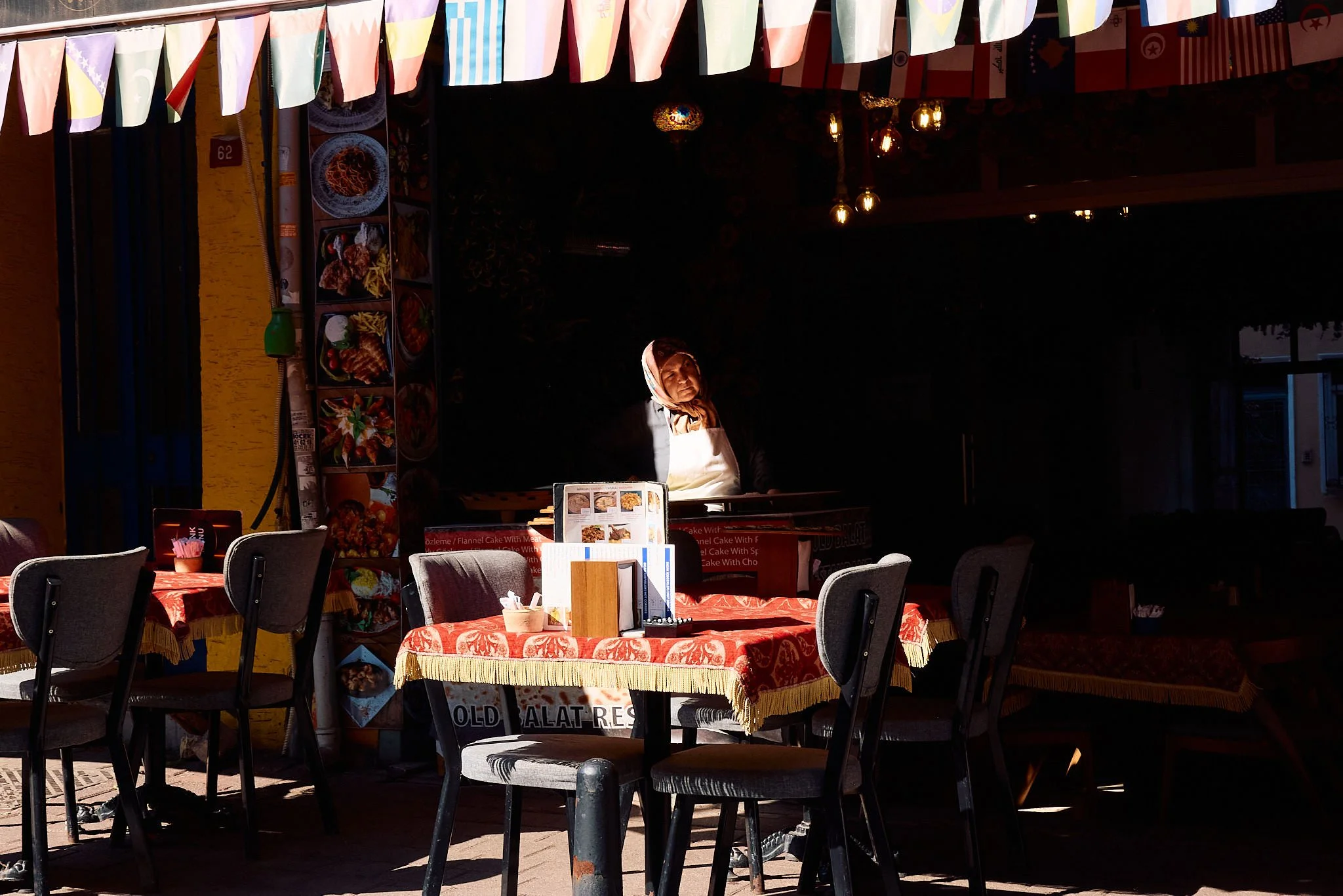 Istanbul Street Photography | Last Light in a Balat Restaurant