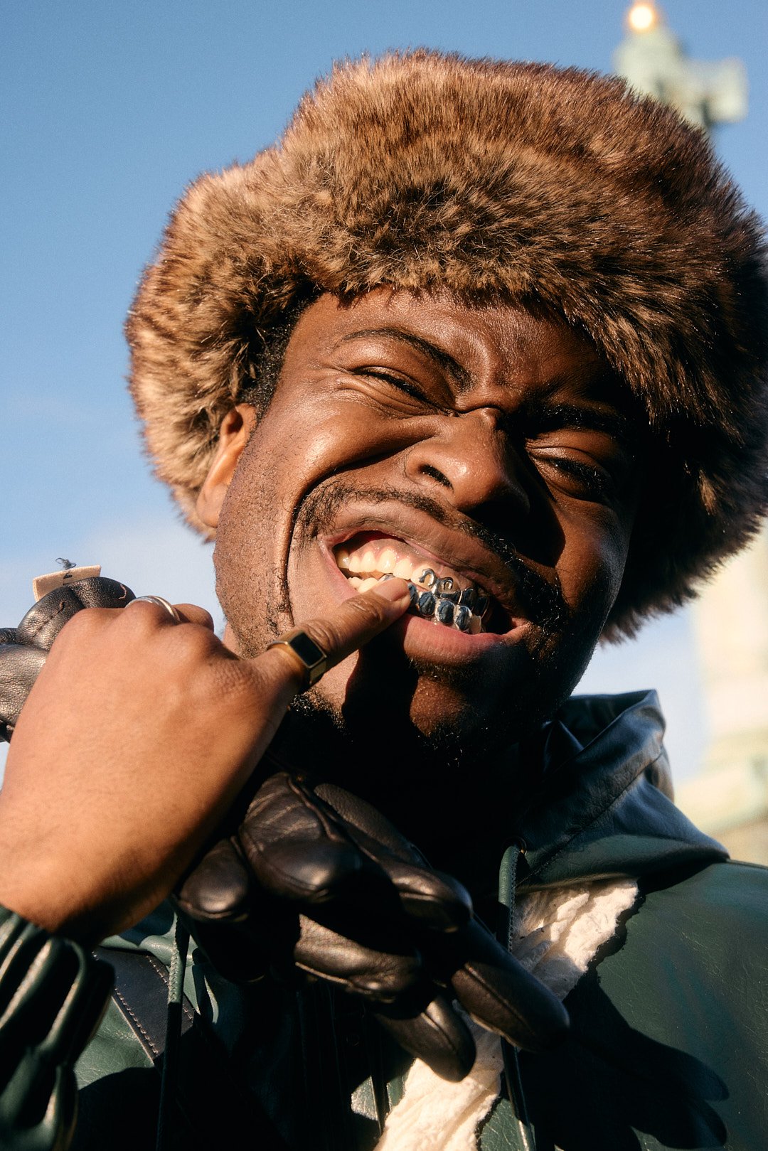 Street portrait outside the Lemaire show at Paris Fashion Week menswear AW26