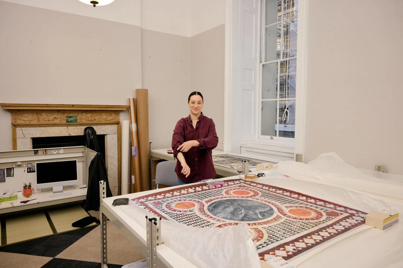 Personal branding photography session with artist Gala Porras Kim at her studio in Somerset House, London.