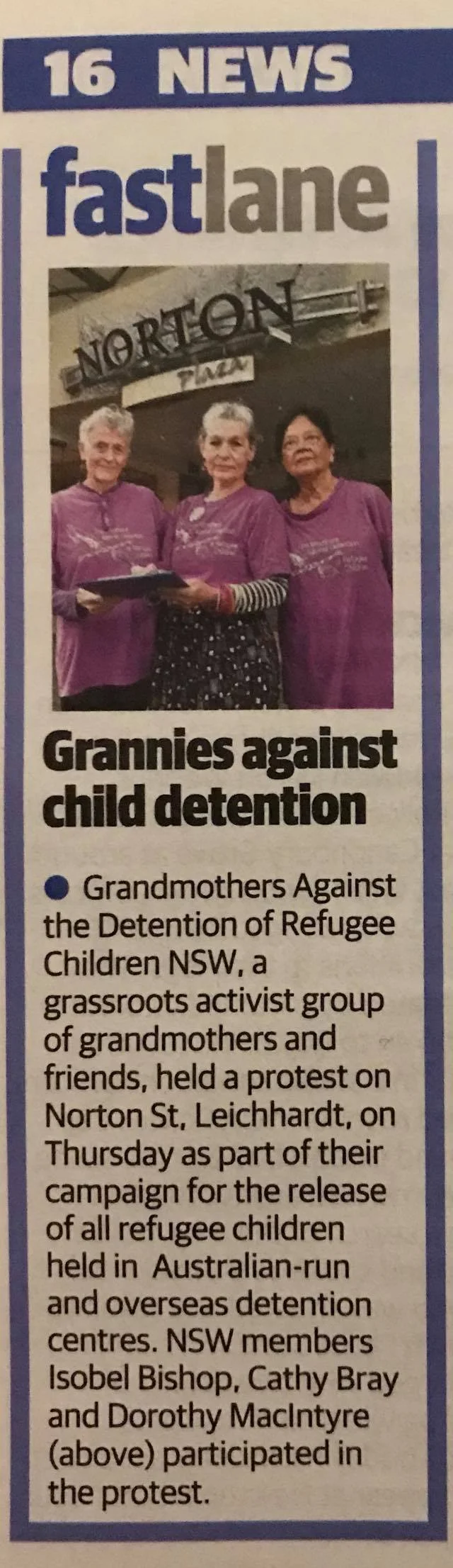 Grayndler Grandmothers May 2018