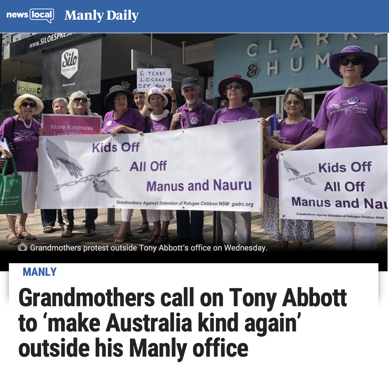 Warringah Grandmothers March & Vigil 28/02/10
