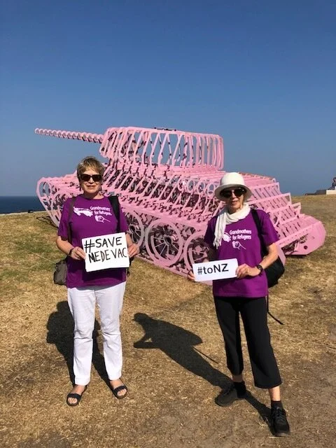 Grandmothers' plea at Sculptures by the Sea