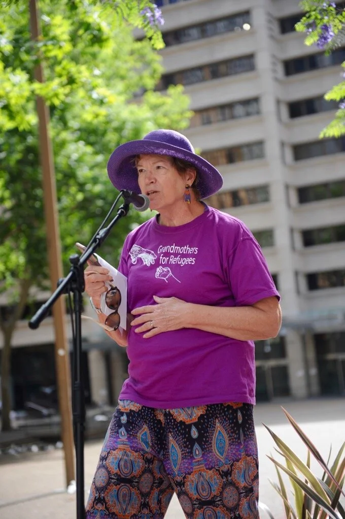 Grandmother Gaby speaking at the #SaveMedevac Sydney Town Hall Rally
