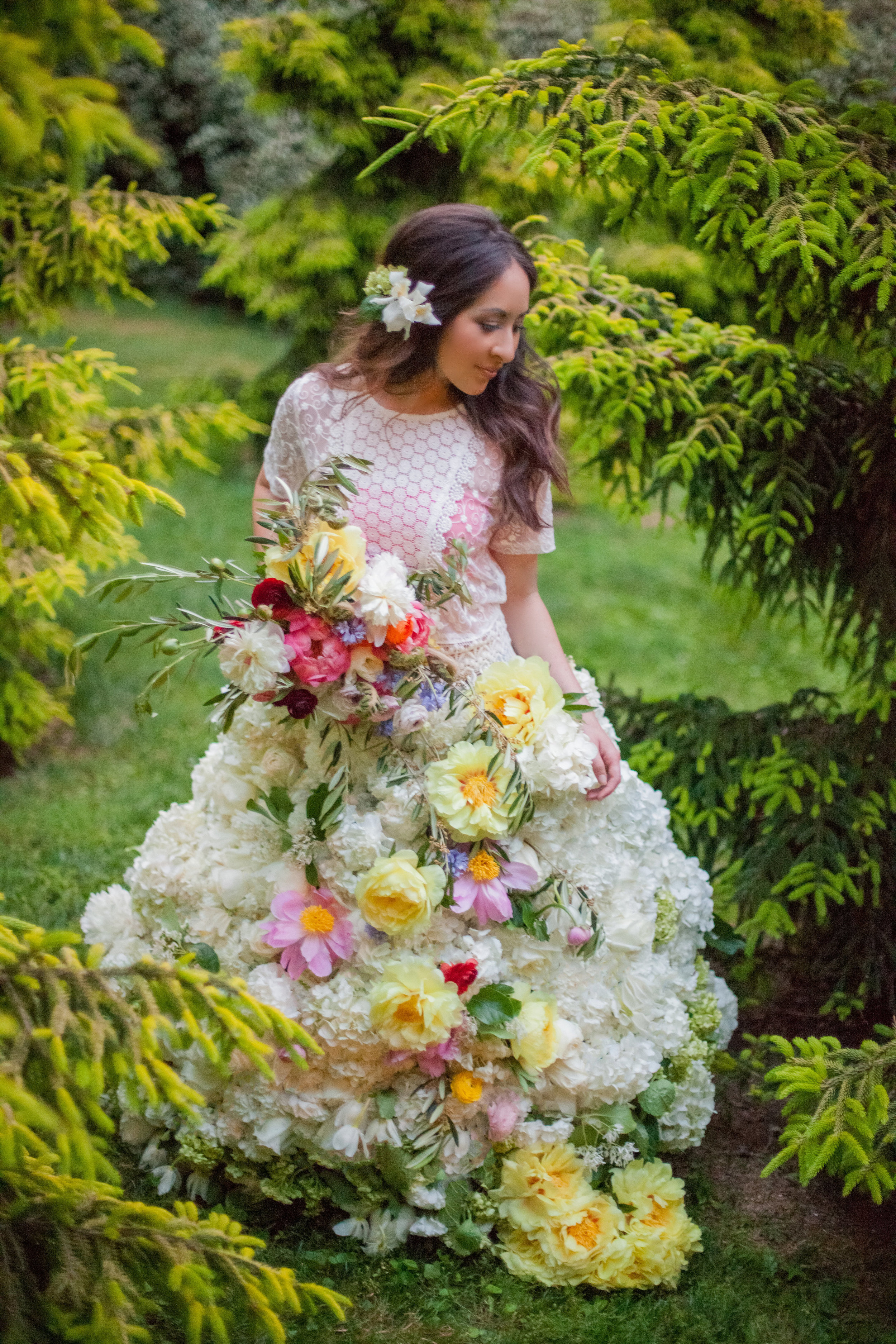 dress with real flowers