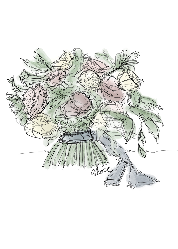 Wild Rose Flower Frame Flower Drawing and Sketch. Stock Vector -  Illustration of floral, flourish: 101722905