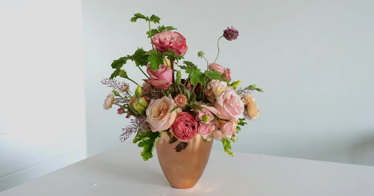 Video: Practicing Creative Play with a Peach Rose Arrangement