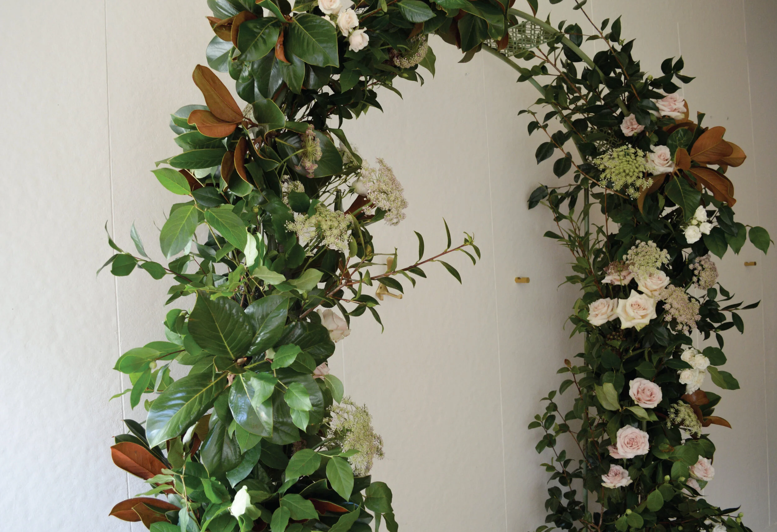 Mette Lyberth Wedding Arbor With Flowers / Plum Wedding Arch Flower