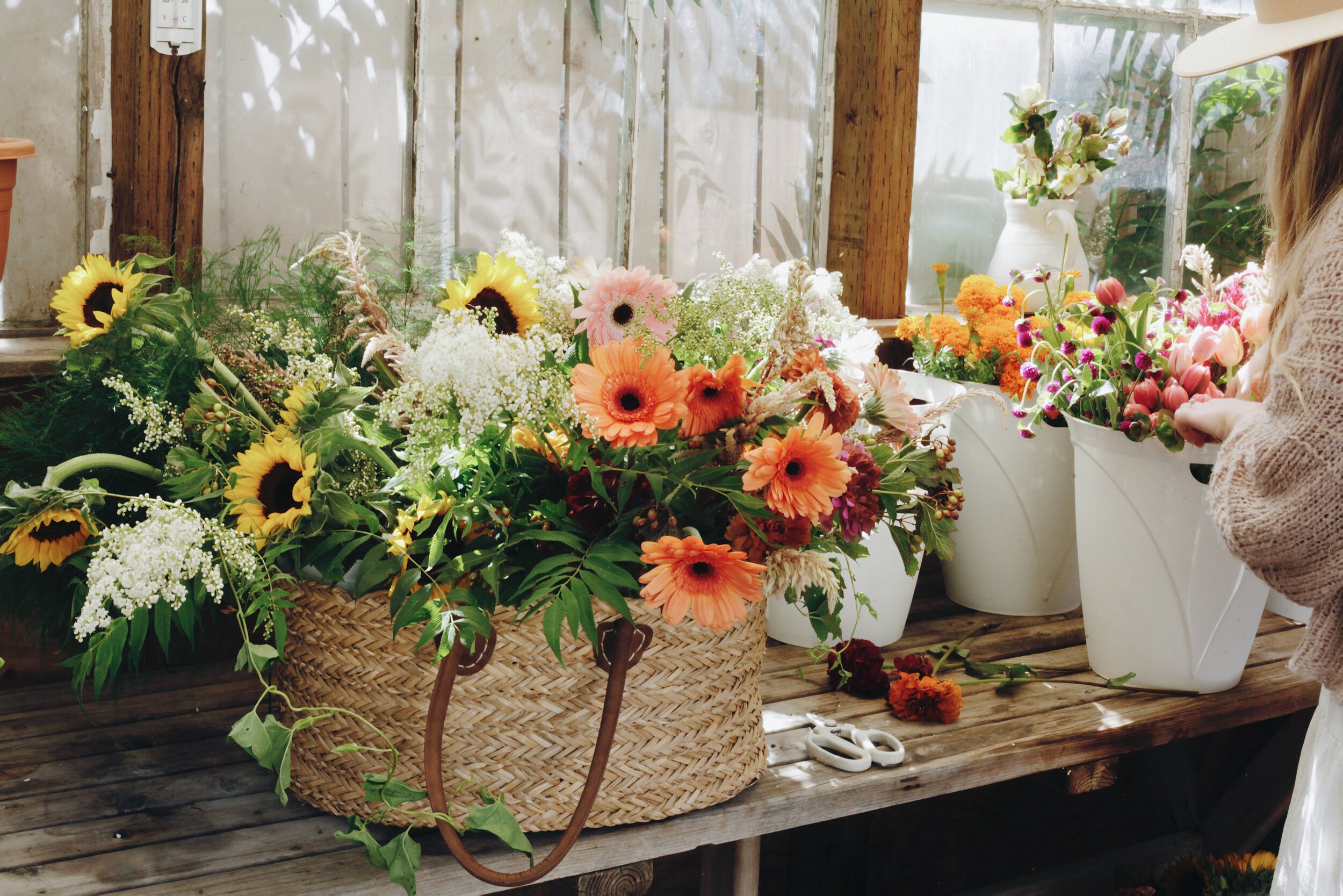 Create A Happy Summertime Basket Flower
