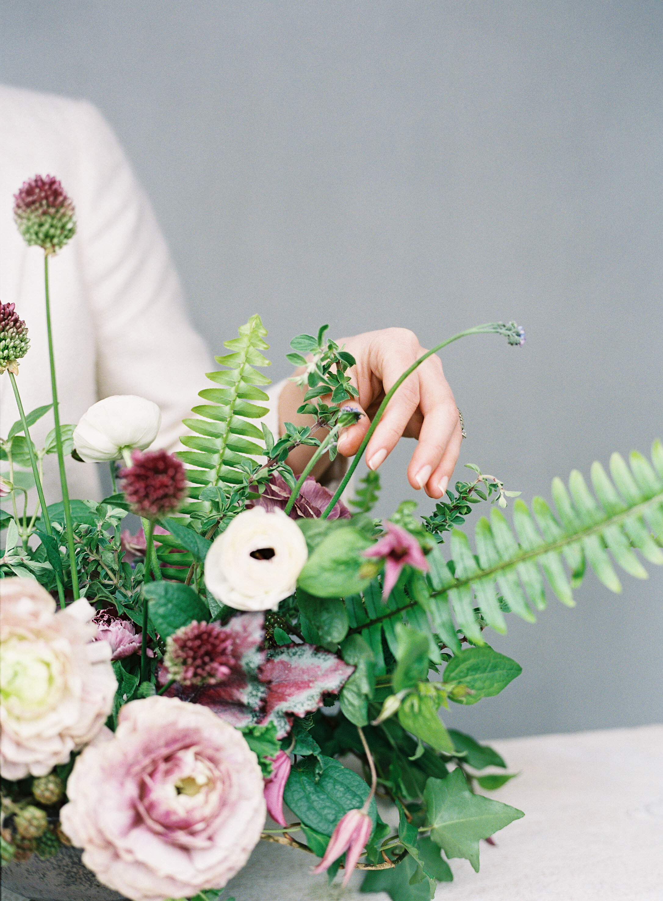 How to use a floral frog for a low arrangement