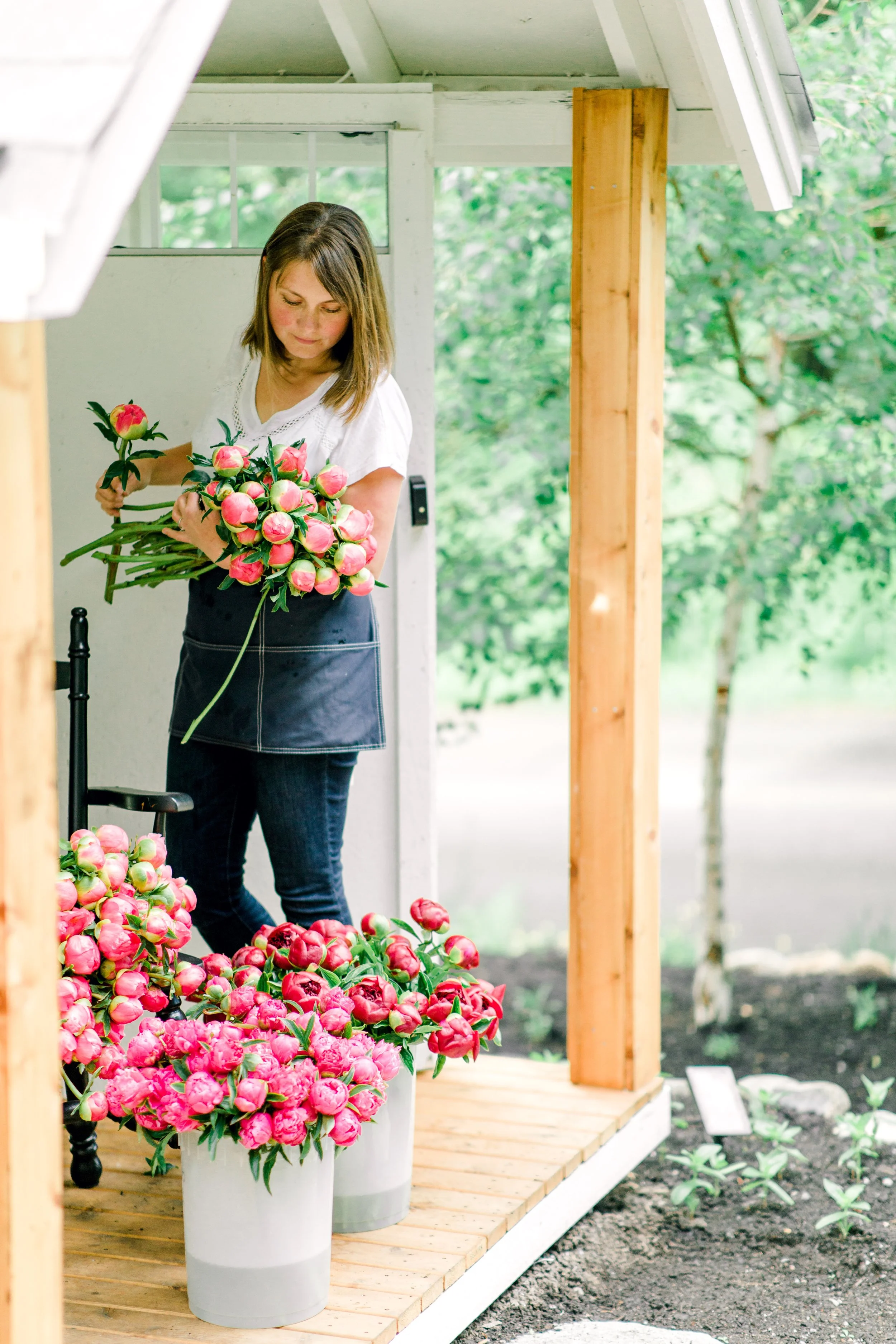 Locally Grown Flowers and a Flower Shed with Pretty Flower Farm