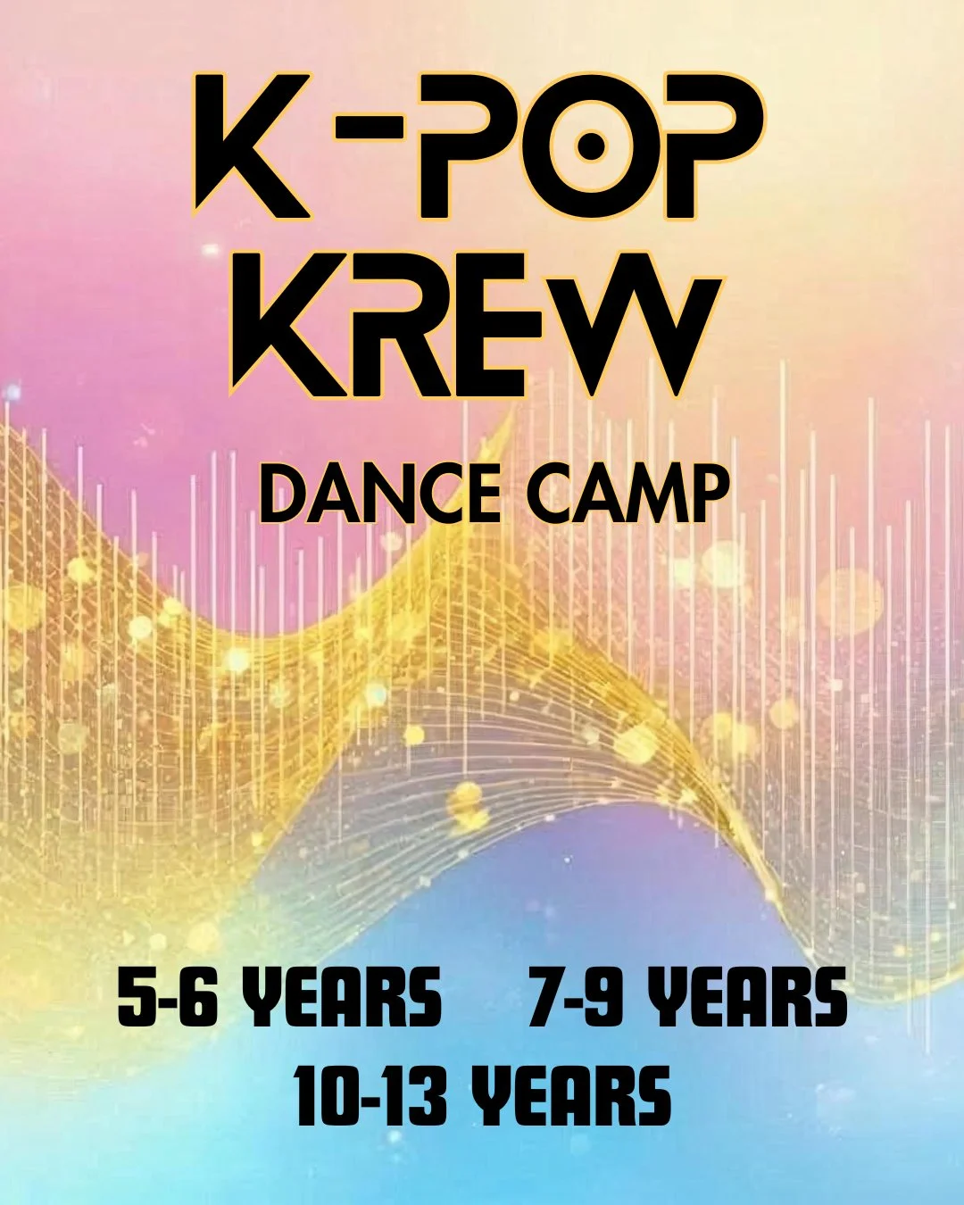 Get ready to dance like an idol at K-Pop Krew Dance Camp! Inspired by the exciting world of K-Pop, this coed camp blends jazz and hip hop styles with sharp choreography, musicality, and powerful group performance.

Campers will build confidence, stag