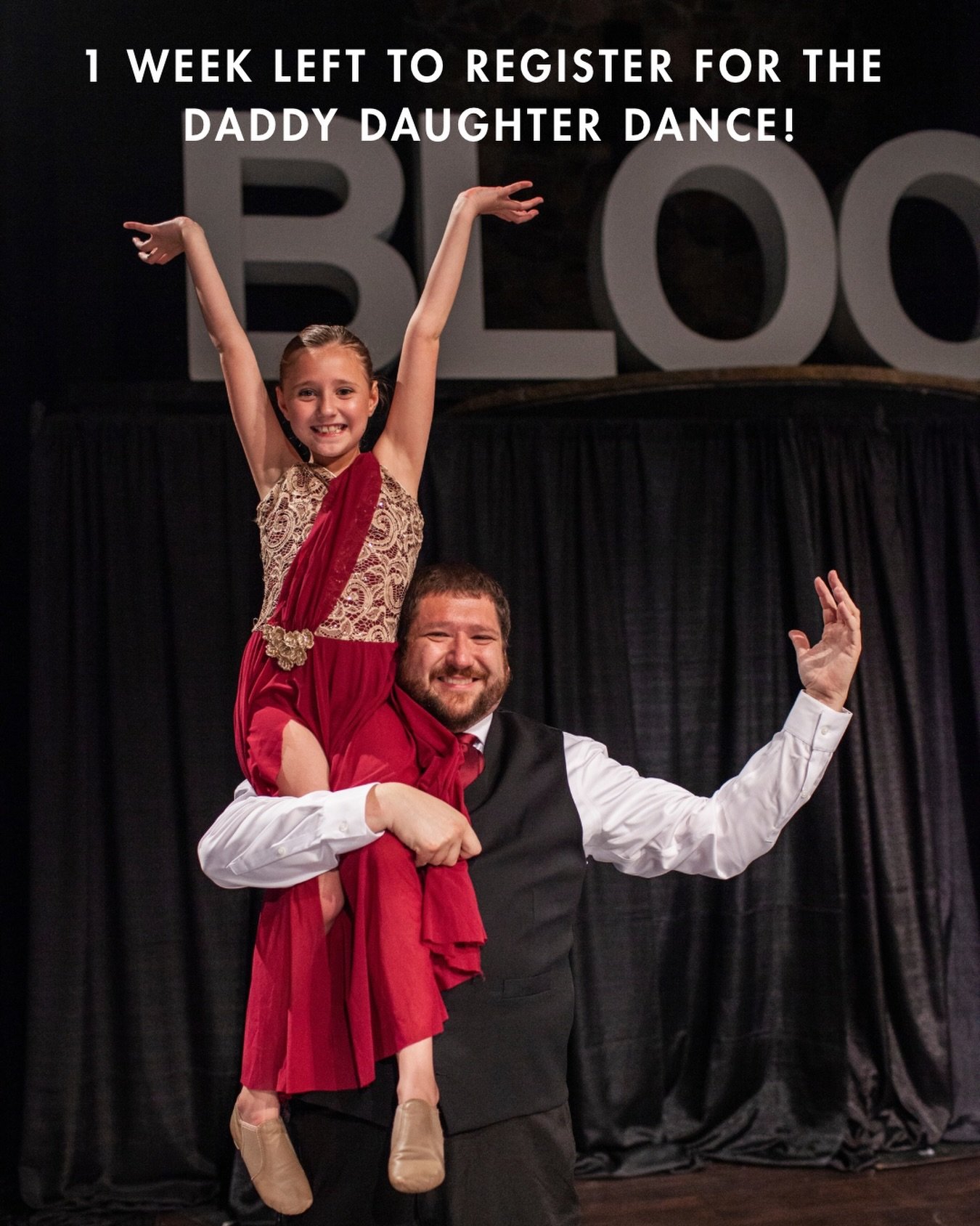 Registration for our Daddy Daughter Dance closes next Monday, March 23rd! Don&rsquo;t miss your chance to be a part of one of our favorite traditions 🩷

More info: danceatbloom.com/daddy-daughter-dance