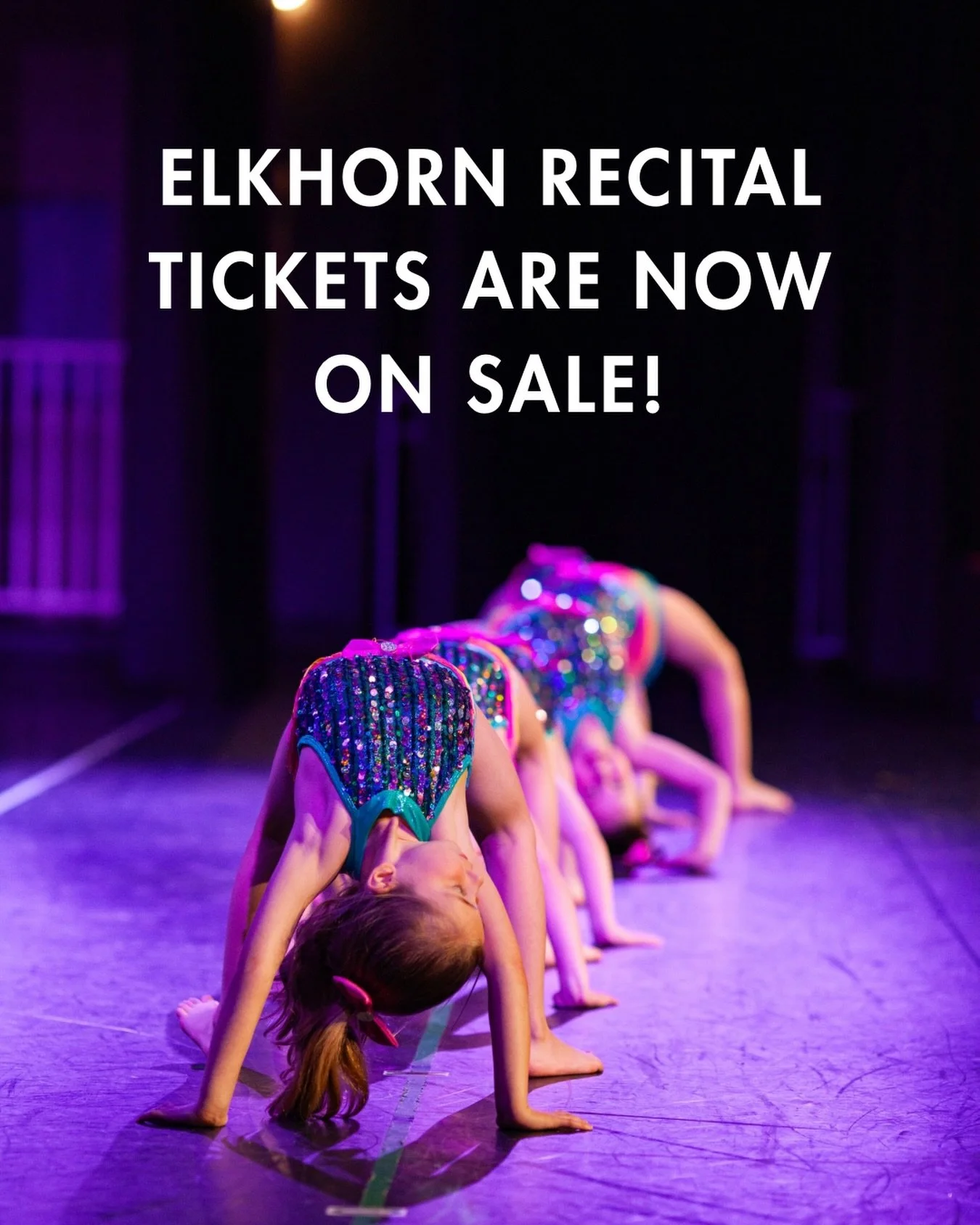 Elkhorn! Your recital tickets are on sale&mdash;grab yours before they&rsquo;re gone! 💛

Blondo and Valley&hellip; your tickets go live this Thursday at noon! 😊