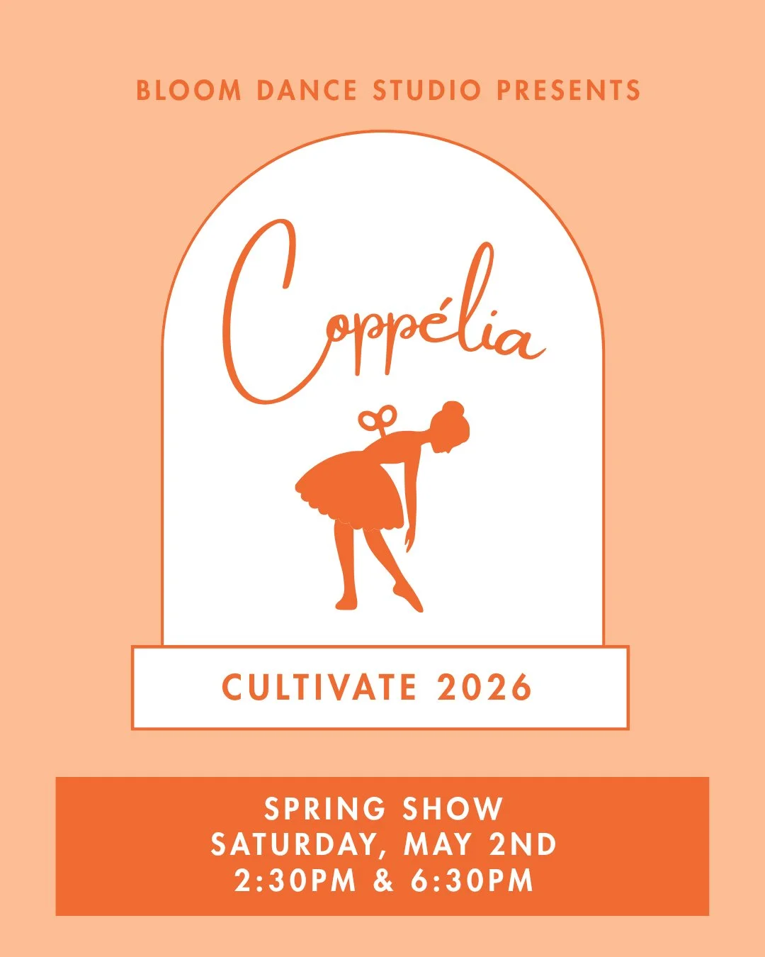 Don&rsquo;t miss Cultivate&rsquo;s Spring performance of Copp&eacute;lia! 🌸🩰

Join us on May 2nd as our dancers bring this classic ballet to life with charm, creativity, and beautiful storytelling. It&rsquo;s a fun, family-friendly performance you 