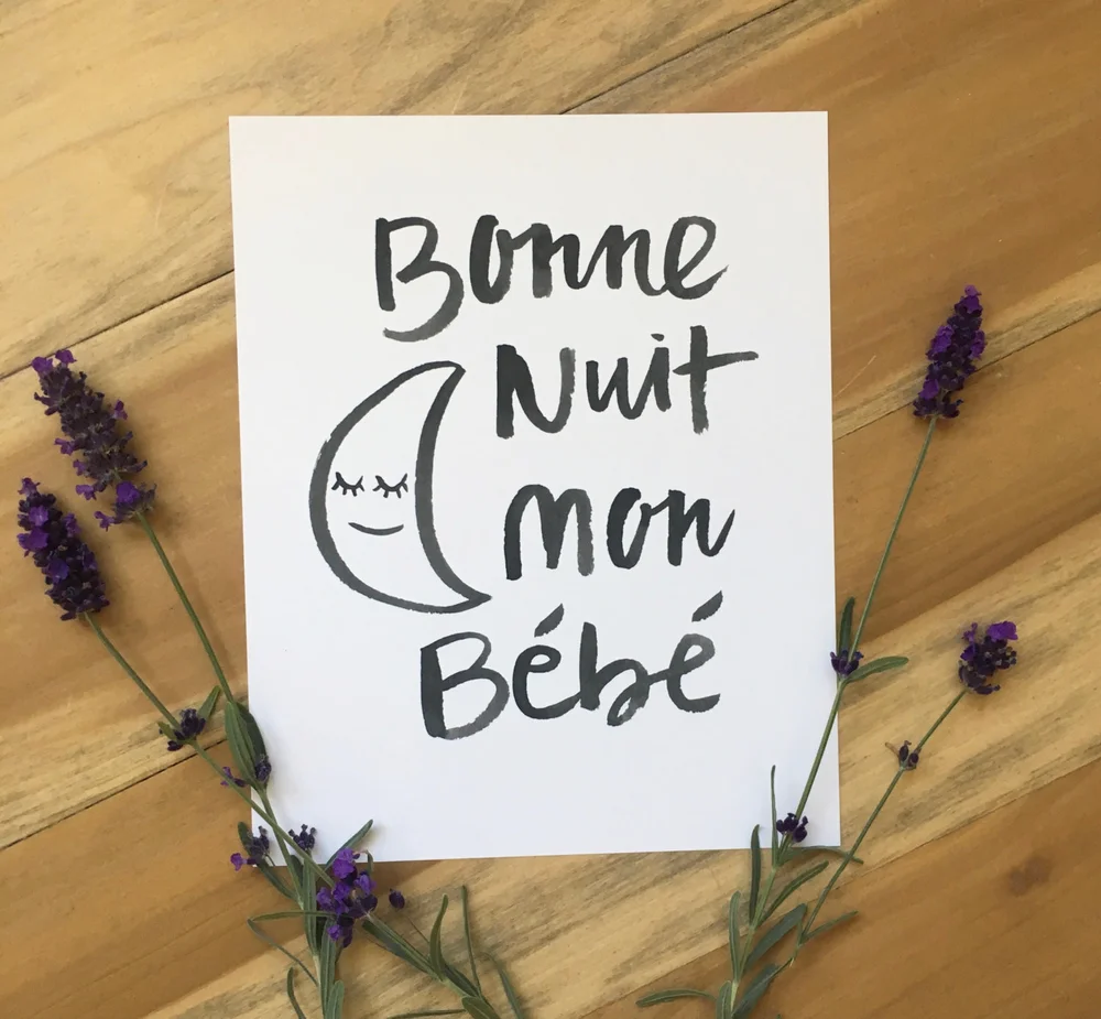 Bonne Nuit Mon Bebe Goodnight My Baby Art Print Laura Miller Studio