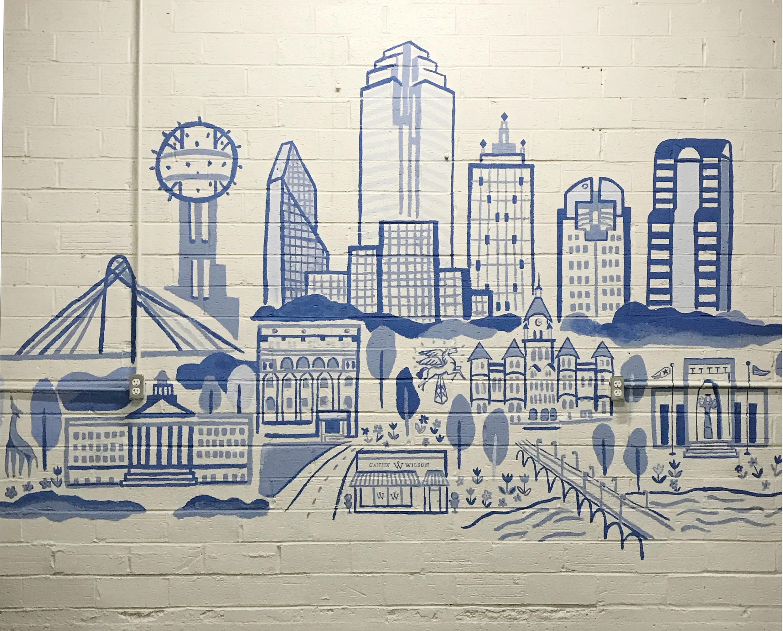 Caitlin Wilson Design, Mural for Dallas Store