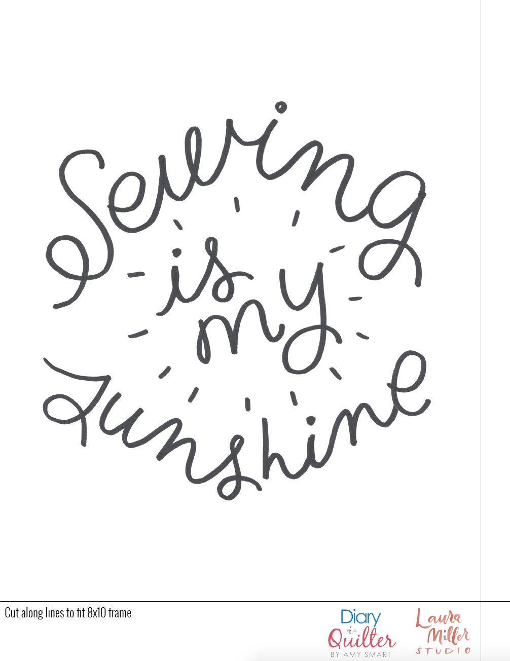 Lettering for Diary of a Quilter