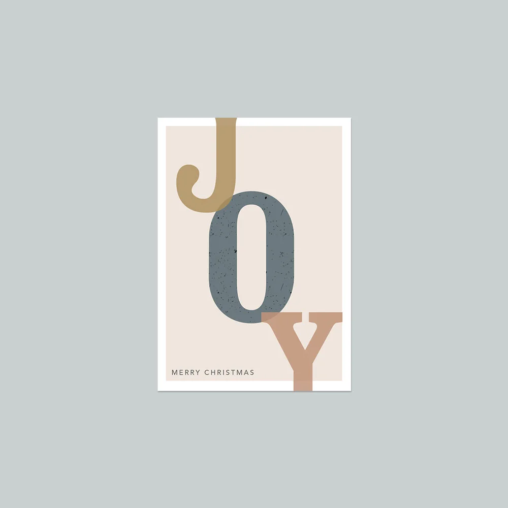 “Joy” Christmas card by Shadalene Villaluz. Inspired by colors from a granite countertop seen at Roberta’s Restaurant at the Platform LA (below right). Plus another picture from Pinterest used as inspiration (below left).