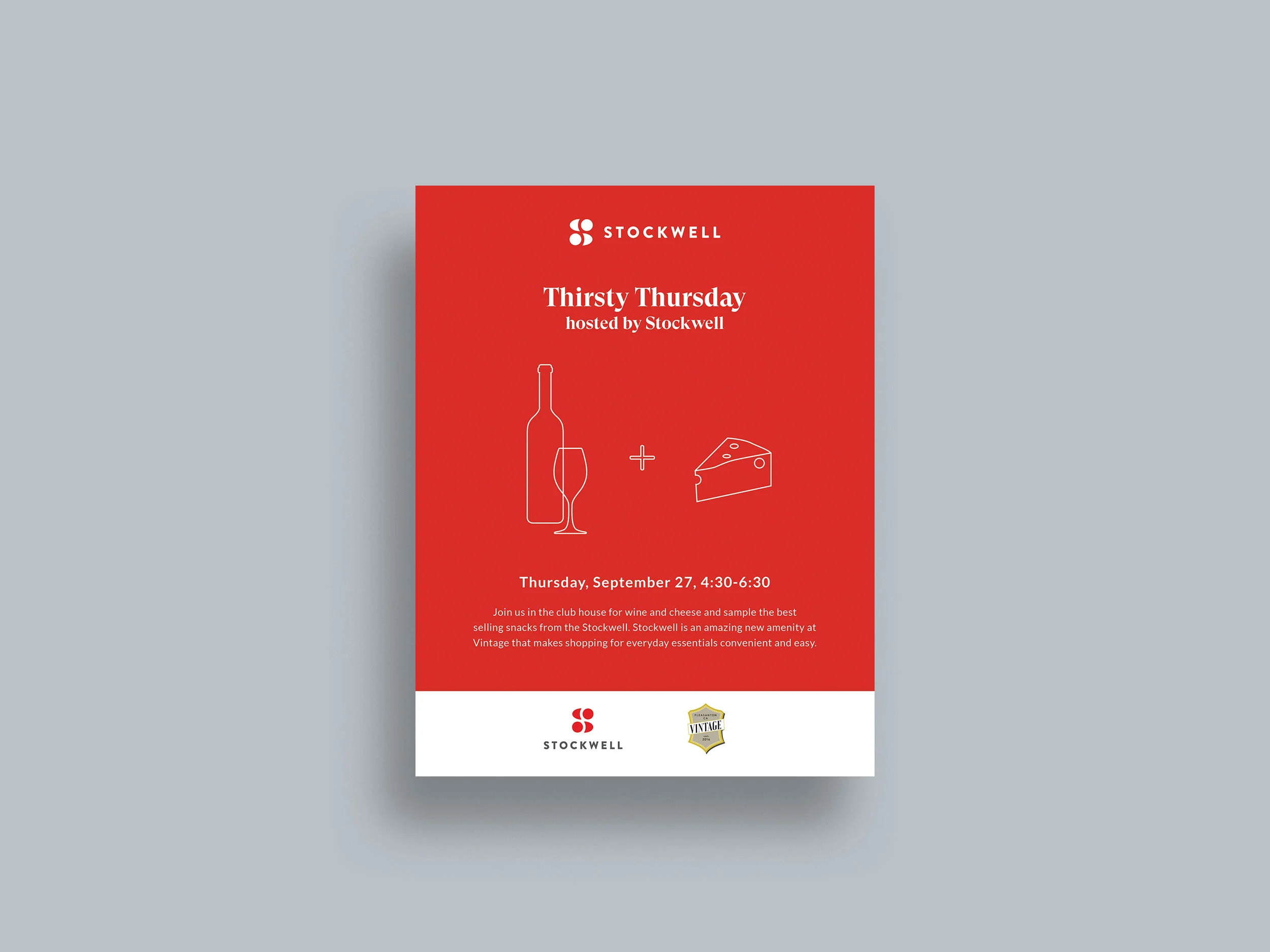 Custom illustrations | Stockwell promotional event flyer