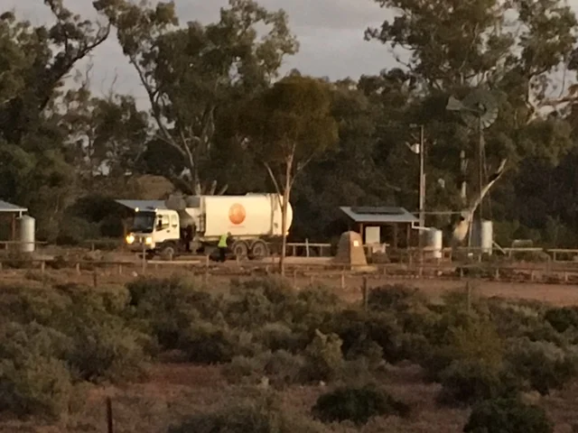  Flinders Management Service collecting rubbish within the town 
