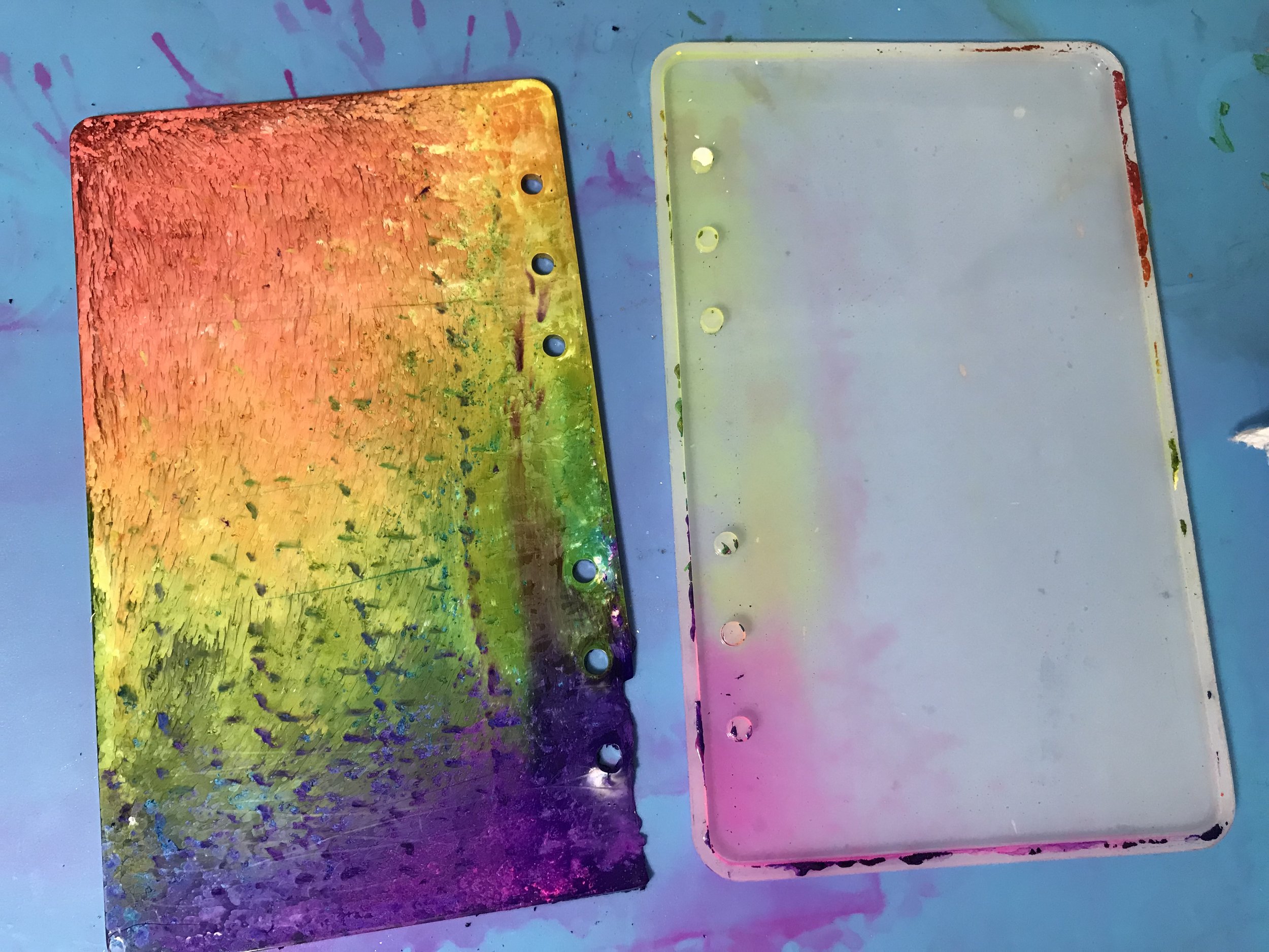 resin project #4, thin and colorful