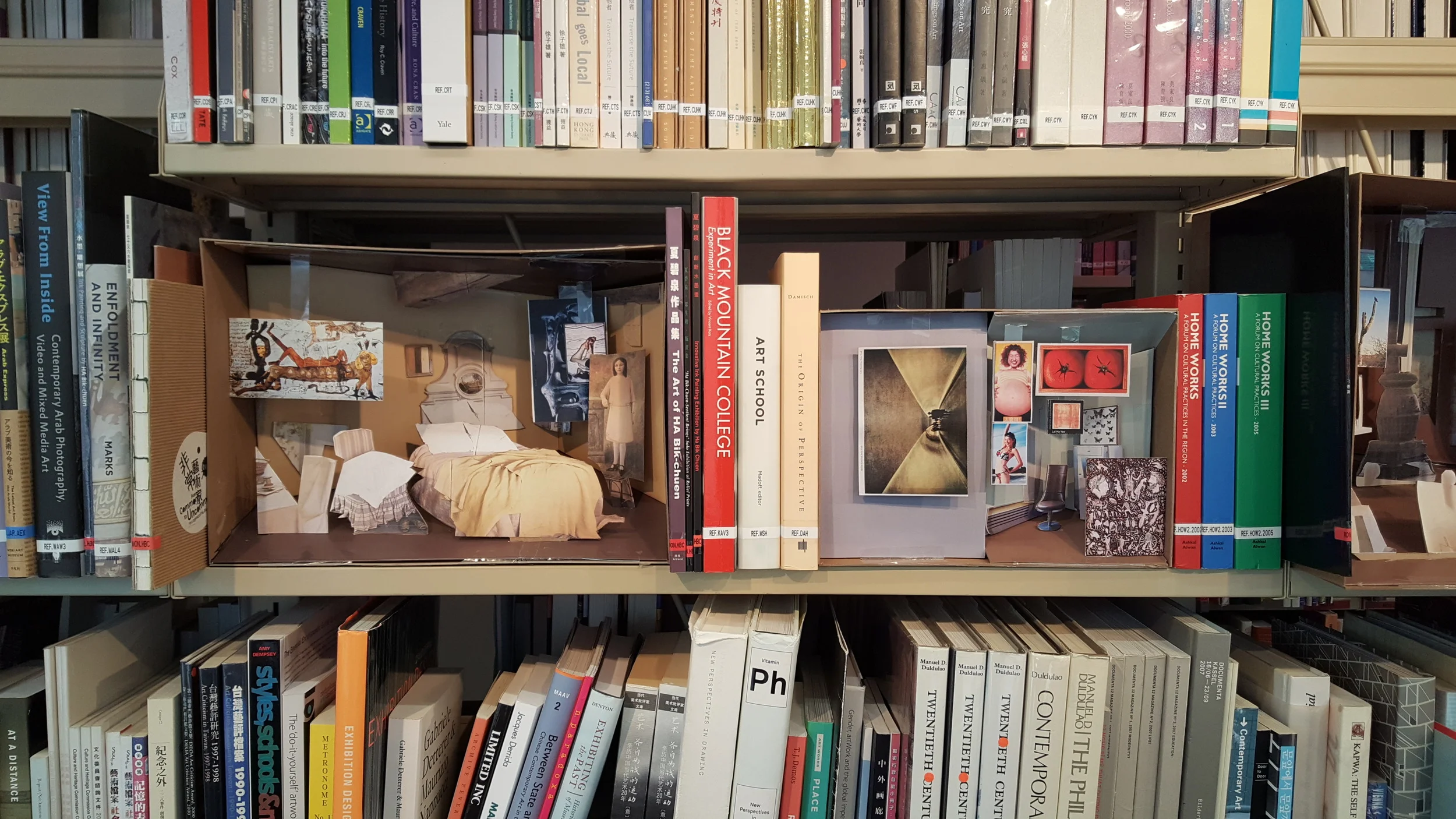 Just some of the eclectic treasures to be found on the shelves of the Asia Art Archive.