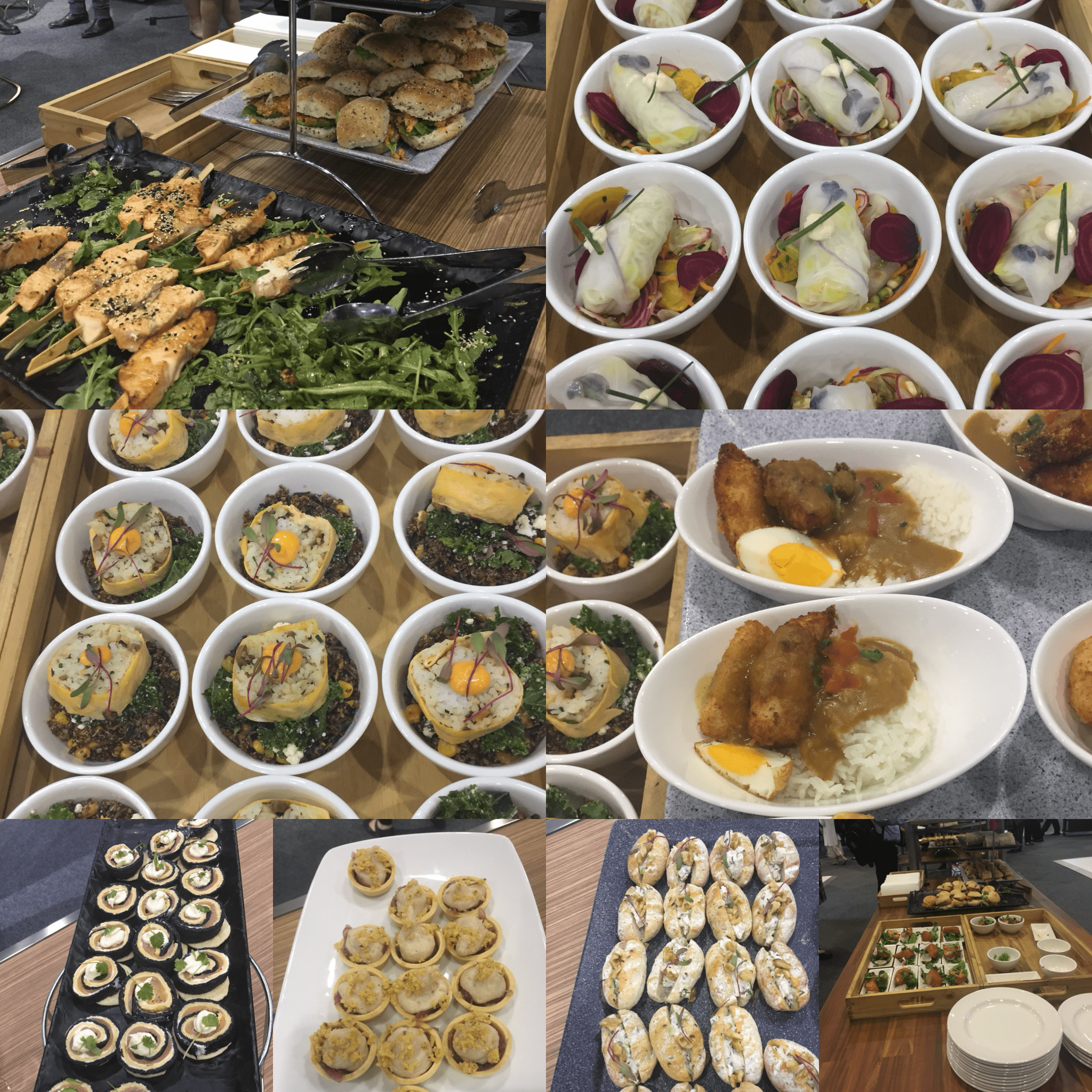 Assortment of conference food